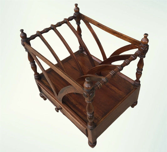 Vintage Reproduction Mahogany Magazine Rack / Canterbury ( SOLD )