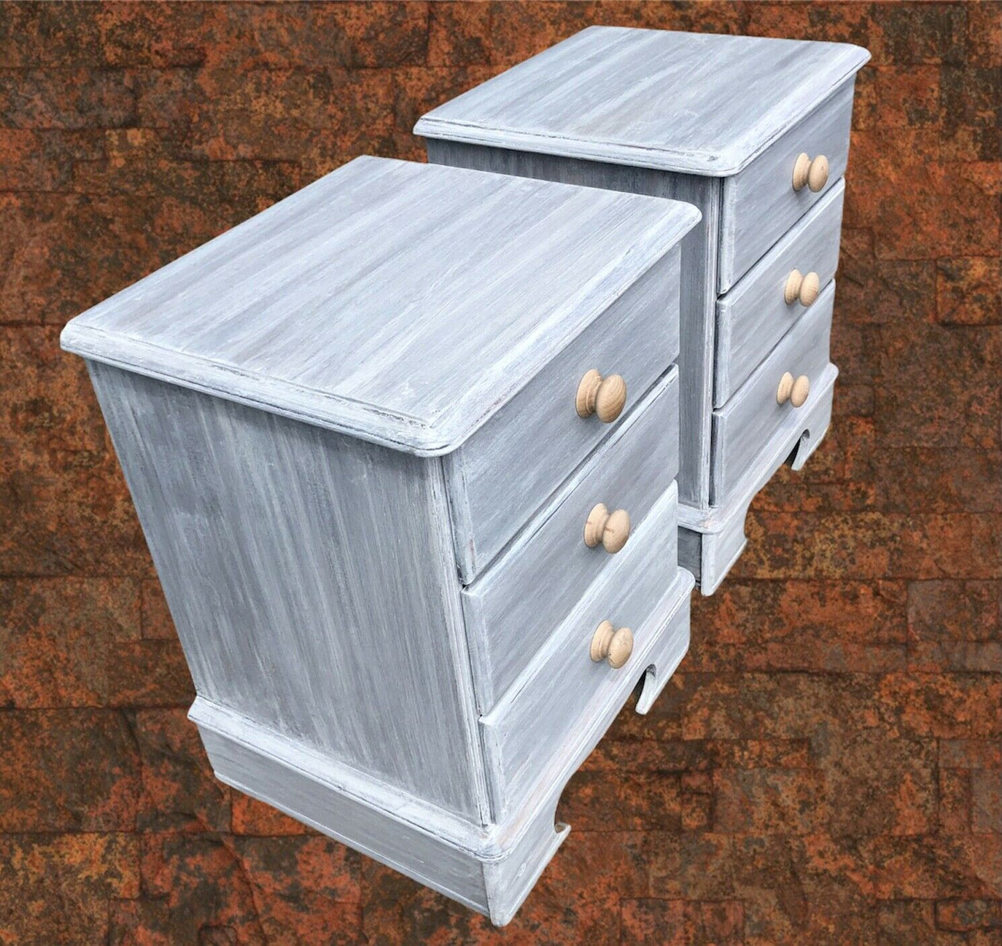 109.....A Pair Of Refinished Pine Bedside Chests ( sold )