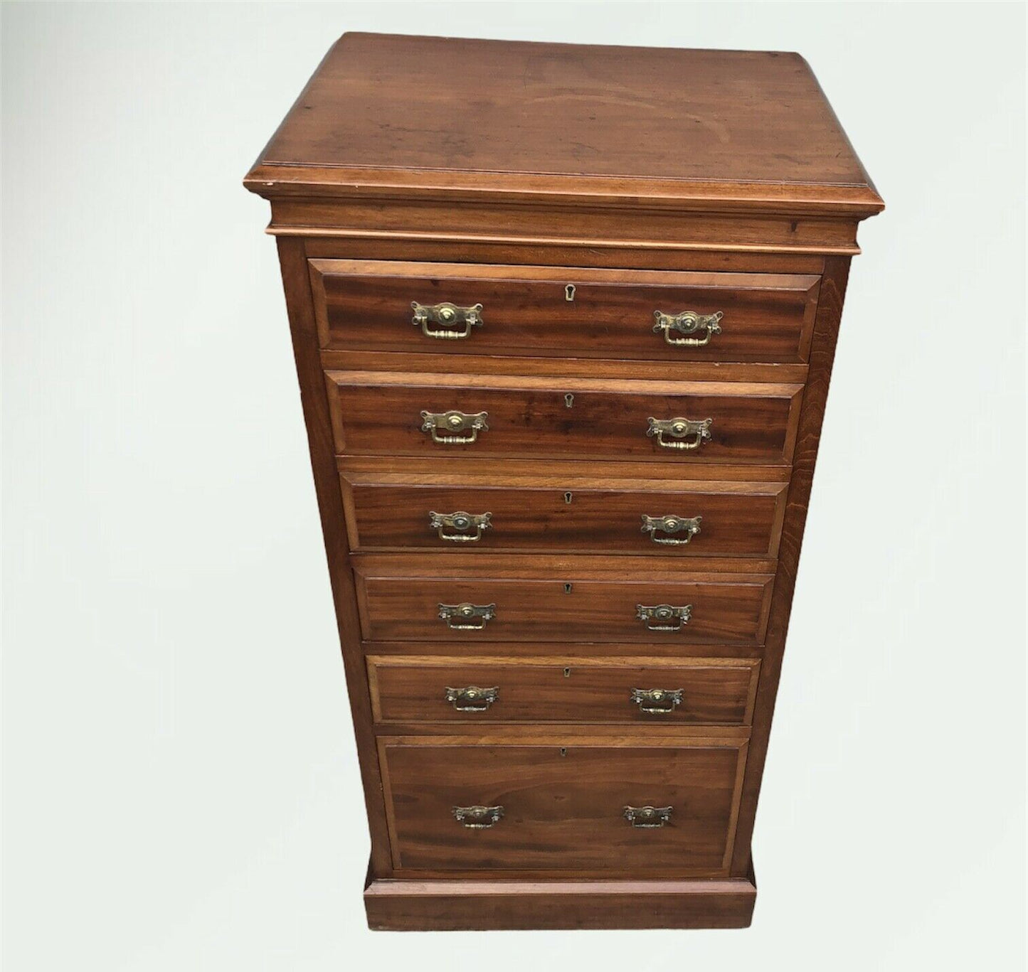 Handsome Antique Solid Walnut Tallboy Chest Of Drawers ( SOLD )