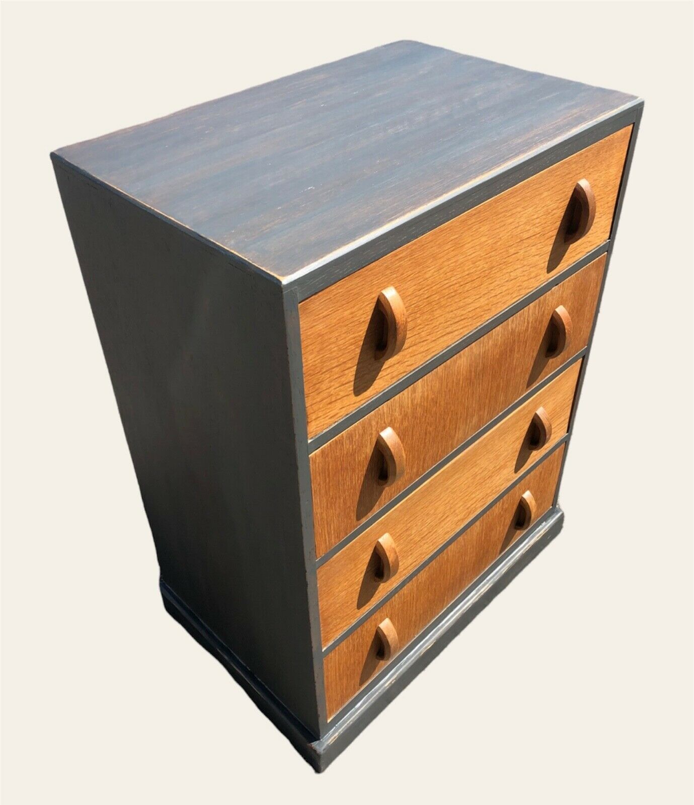 000959....Art Deco Oak Chest Of Drawers (Sold)