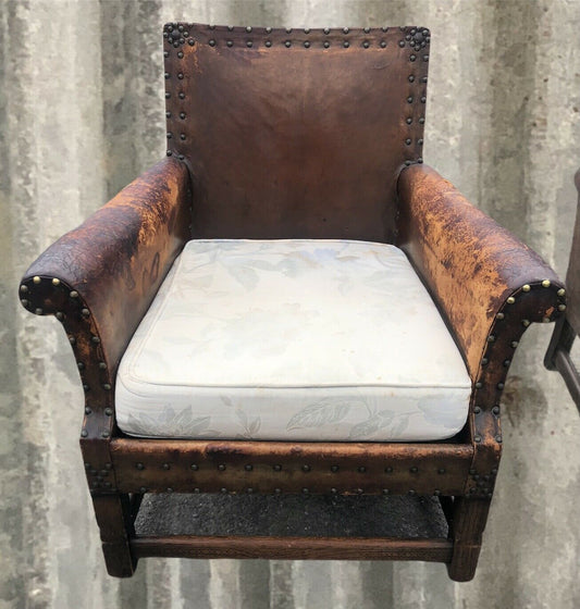 Gorgeous Vintage Leather Sofa And Two Armchairs ( SOLD )