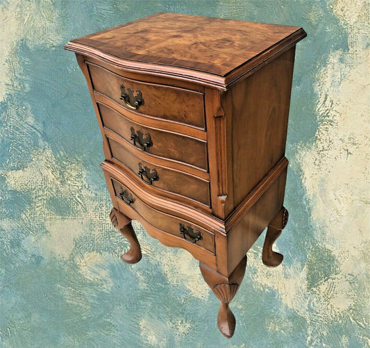 Handsome Vintage Walnut Bedside Chest / Lamp Table ( SOLD )