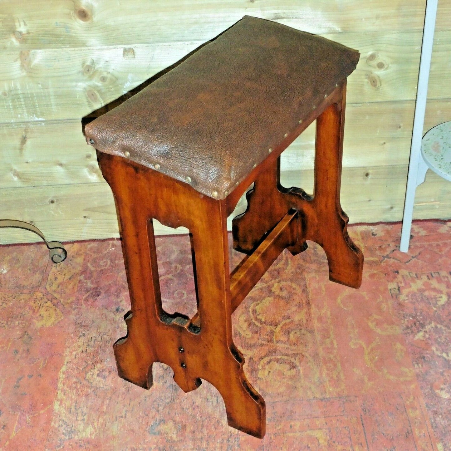 118.....Gothic Style Organ Stool / Antique Organ Stool ( sold )