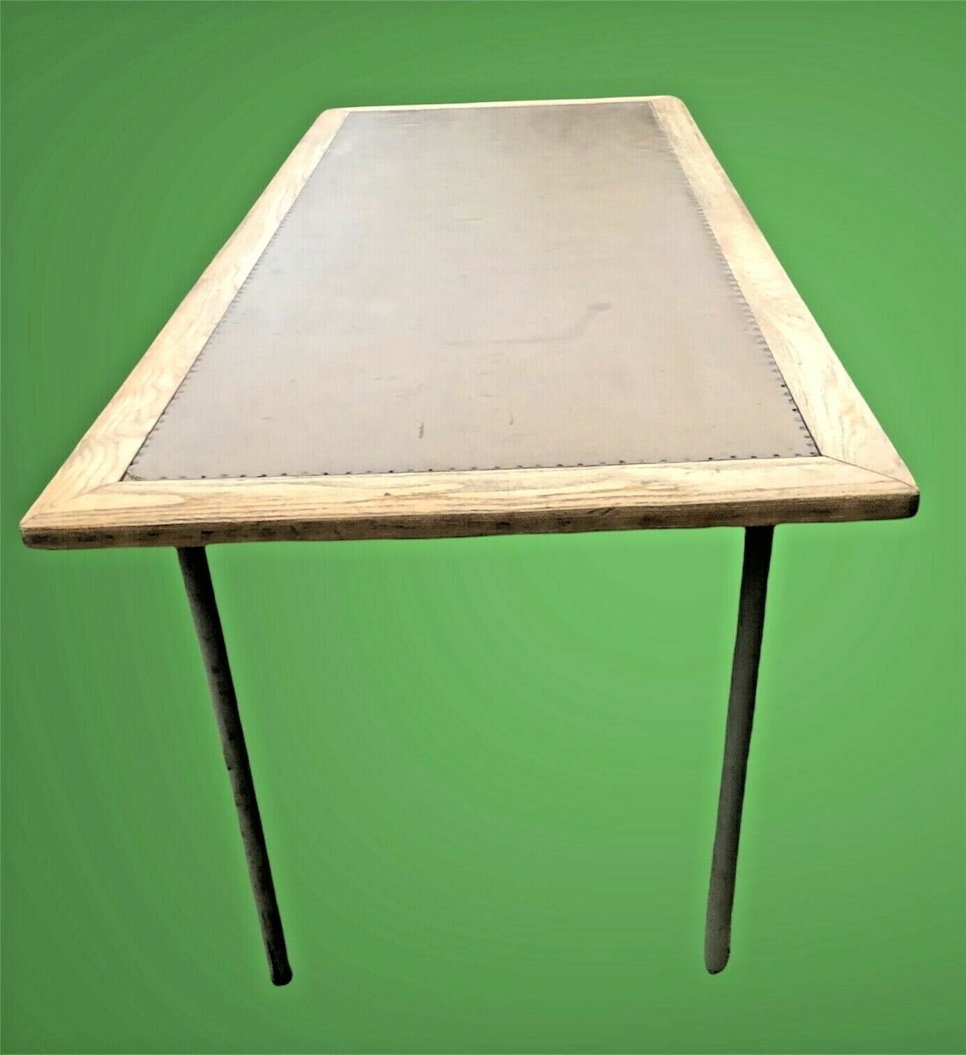 001.....Unique Vintage Upcycled Drapers Table / Dining Table / Work Table ( sold )
