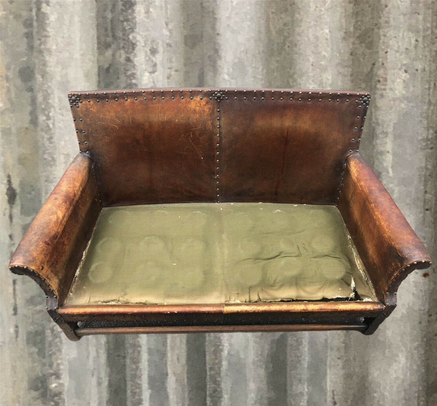 Gorgeous Vintage Leather Sofa And Two Armchairs ( SOLD )