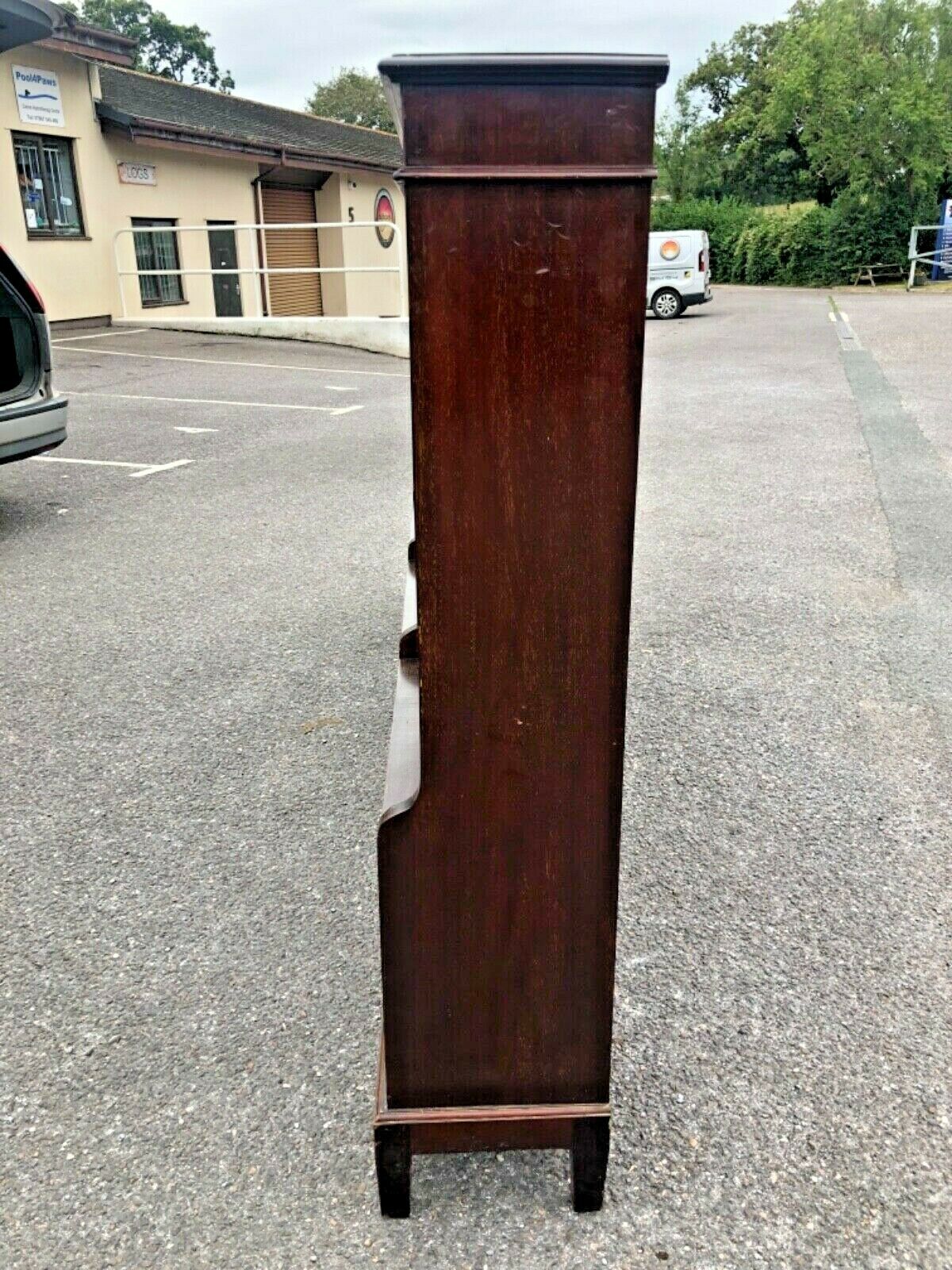 Stunning Vintage Solid Mahogany Long Bookcase ( SOLD )