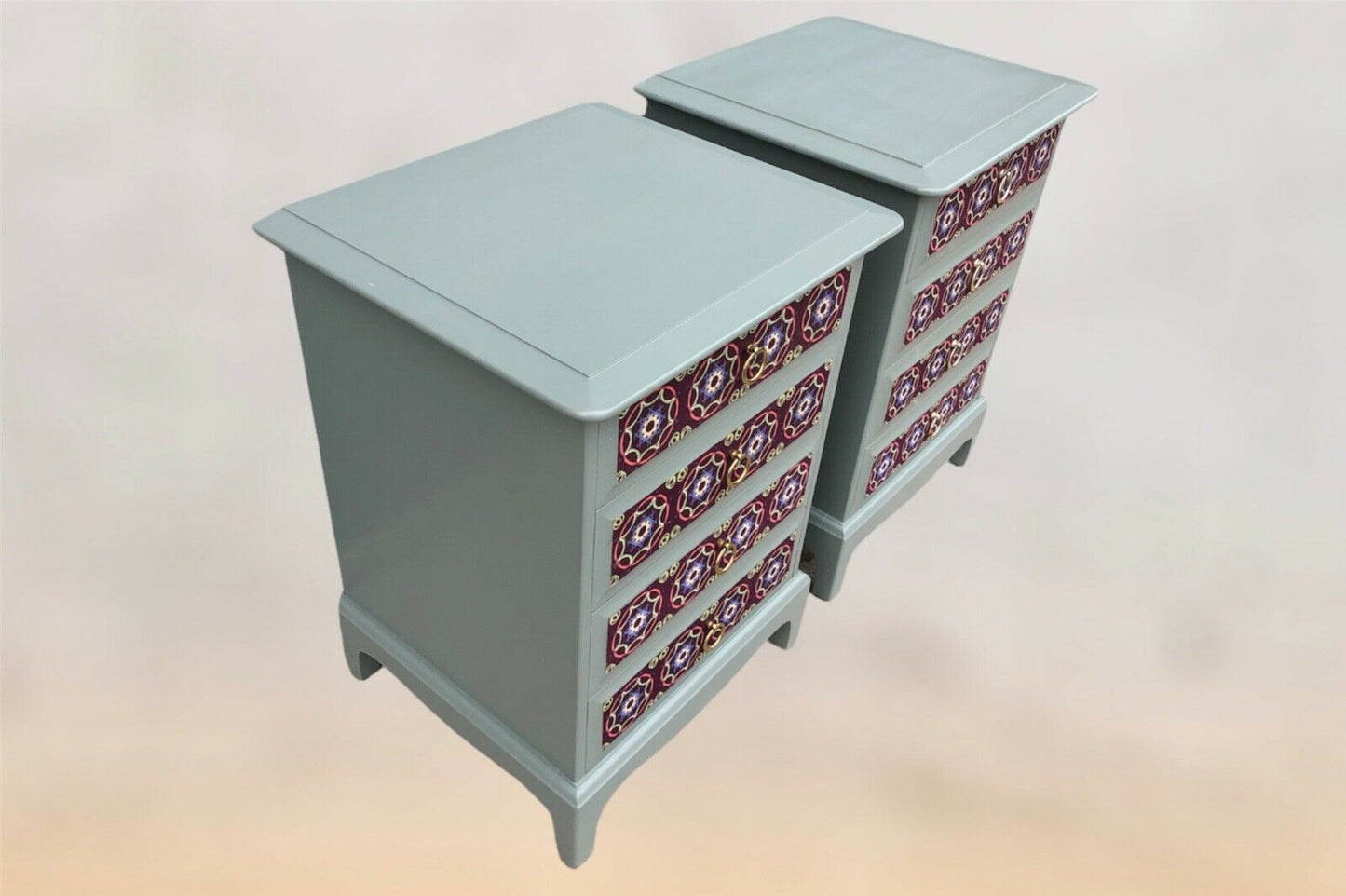 000969.....Stunning Pair Of Vintage Bedside Chests By Stag / Bedside Tables ( sold )