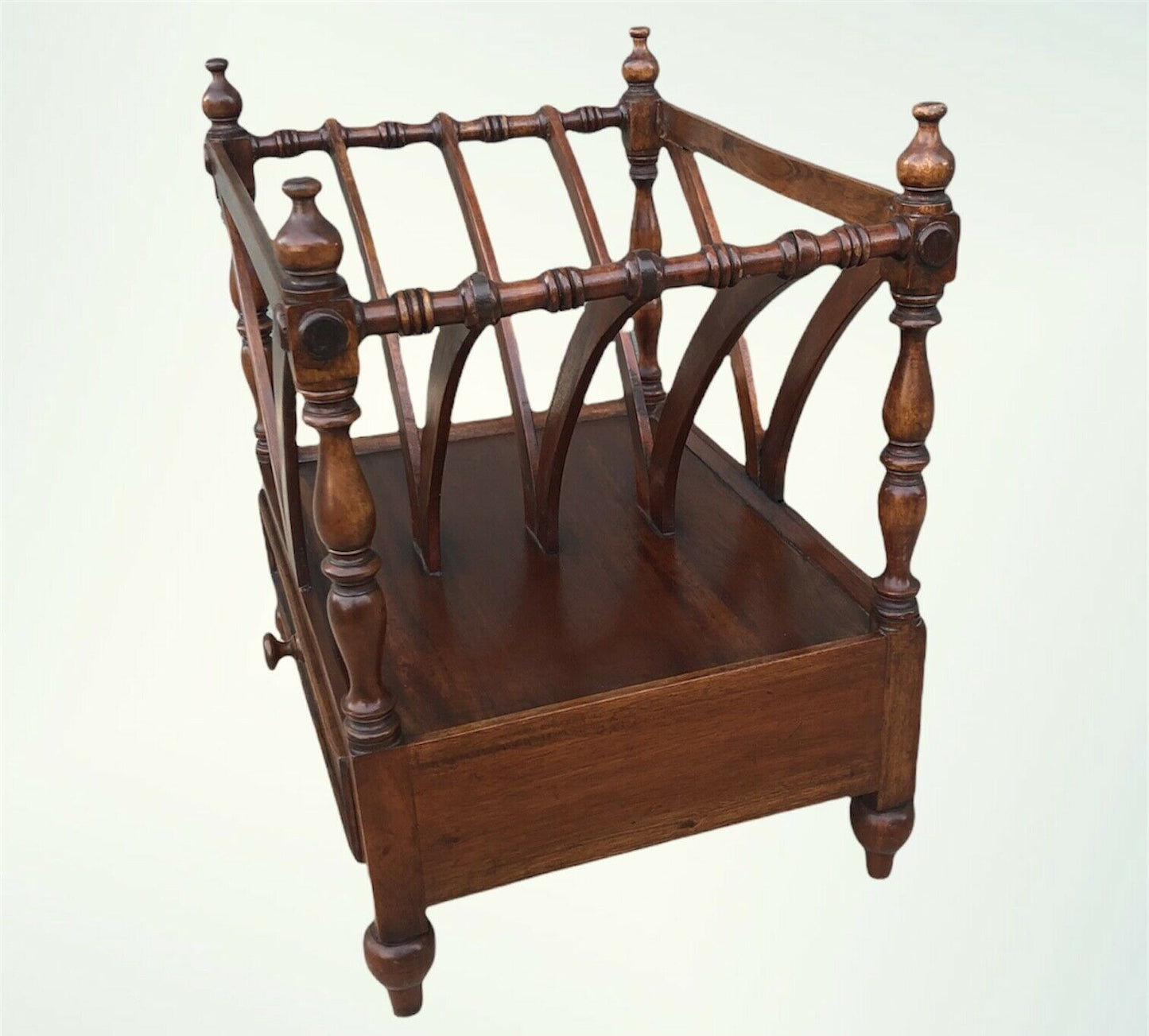 Vintage Reproduction Mahogany Magazine Rack / Canterbury ( SOLD )