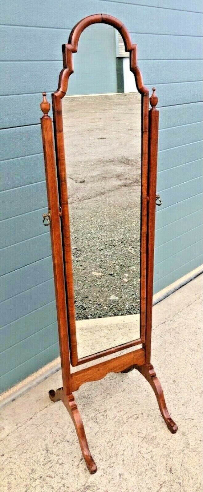 Handsome Vintage Walnut Cheval Mirror ( SOLD )