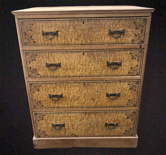 Handsome Edwardian Aesthetic Pine Chest Of Drawer ( SOLD )
