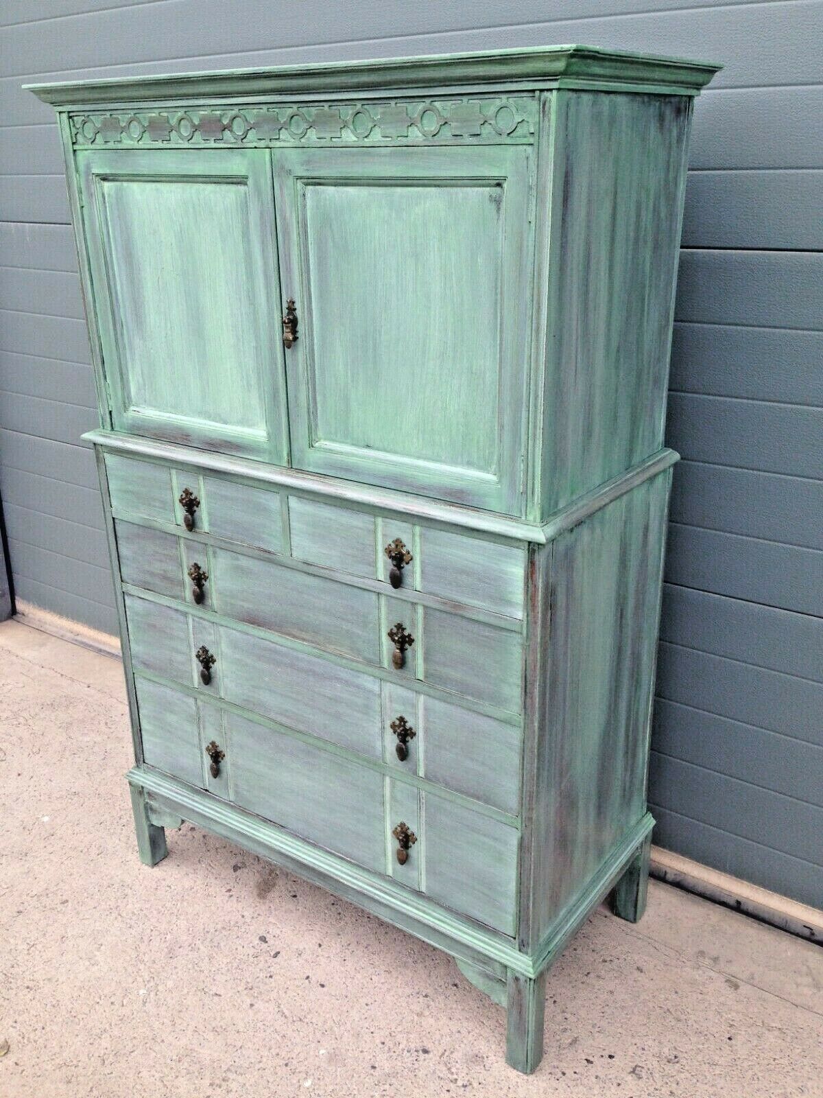 Stunning Waring And Gillows Cabinet On Chest / Make A Great Drinks Cabinet ( SOLD)