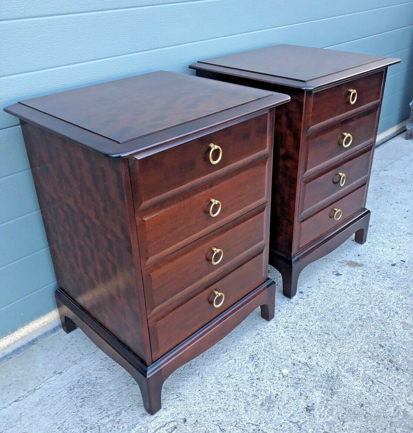 Handsome Pair Of Vintage Stag Bedside Chests / Stag Bedside Tables ( SOLD )