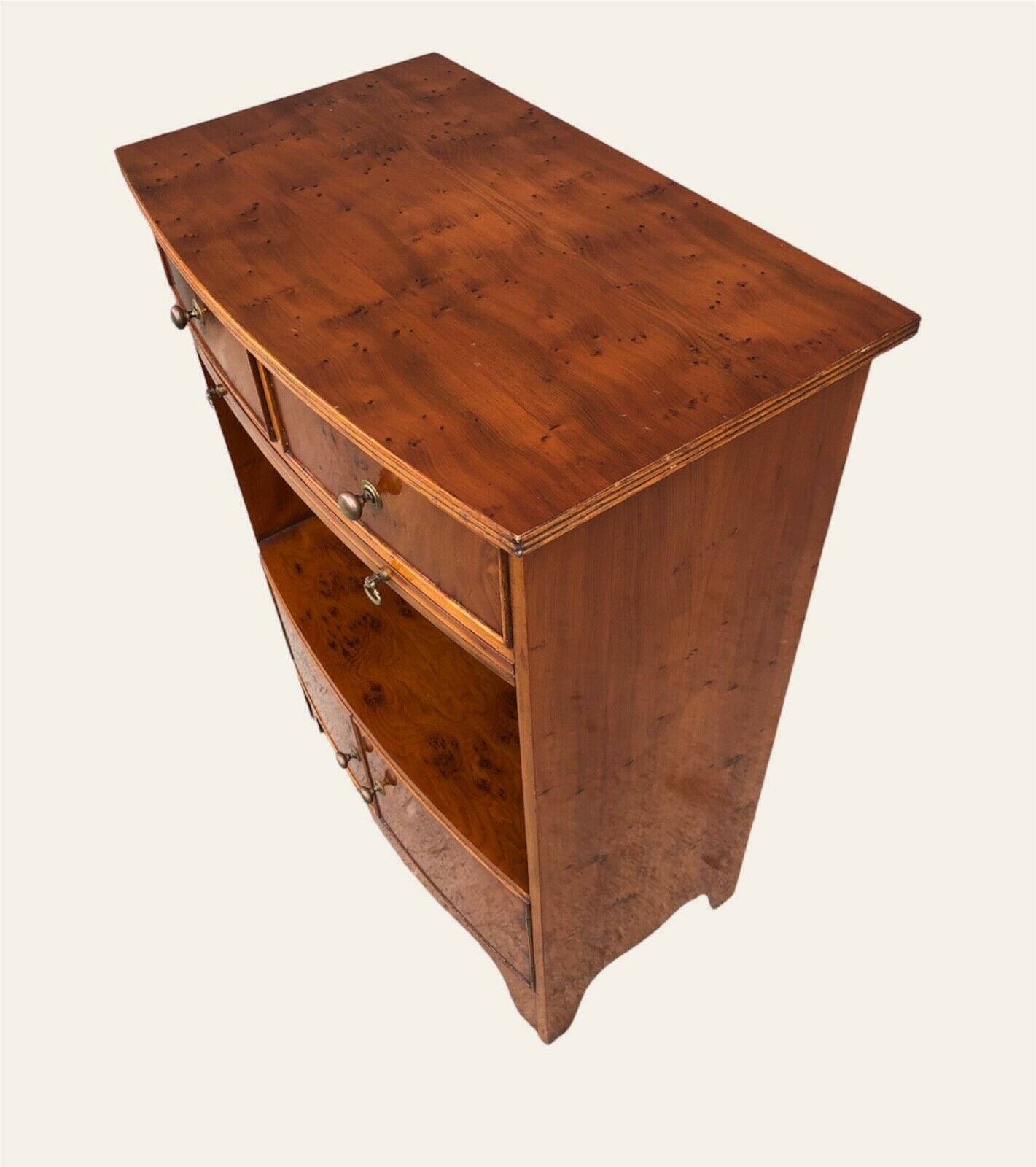 000956....Vintage Yew Wood Reprodux Side Cabinet (sold )