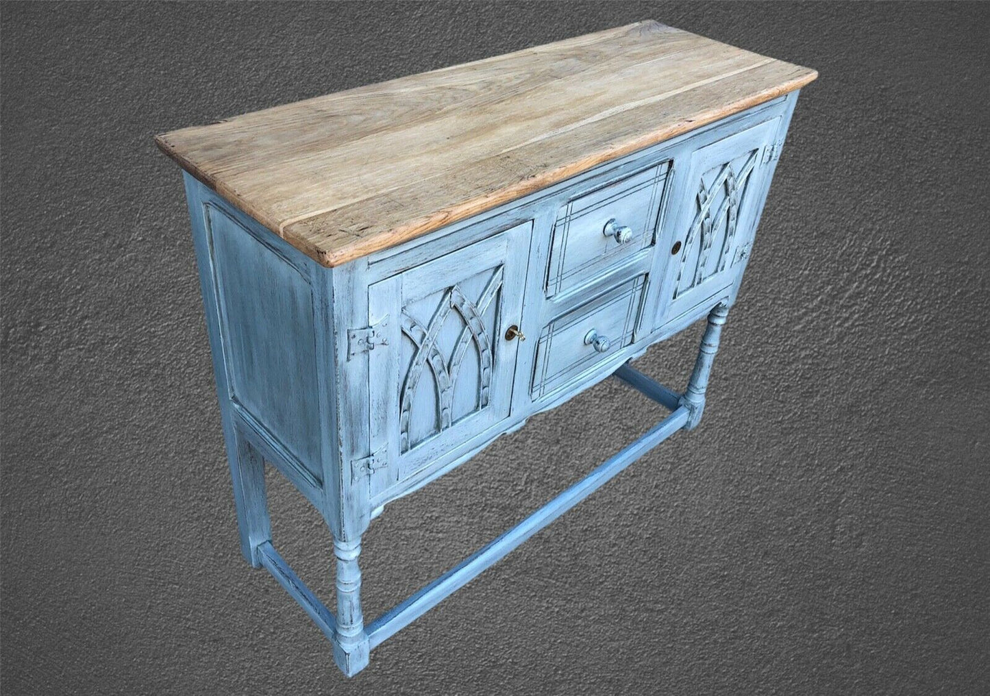 Gorgeous Vintage Carved Oak Sideboard / Gothic Style Sideboard ( SOLD )