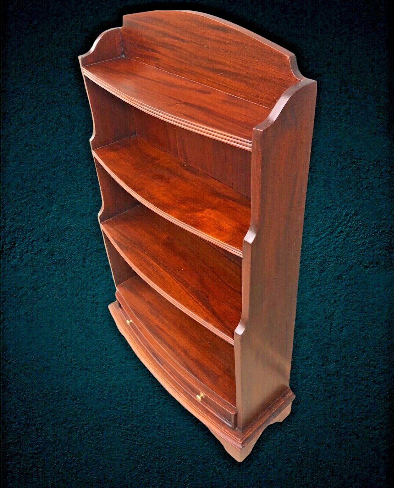 030.....Vintage Mahogany "Regency Style" Bookcase With Drawer