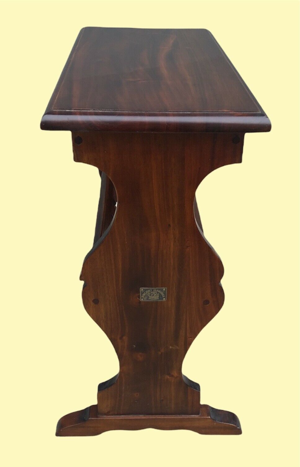 000993....Vintage Reproduction Solid Mahogany Magazine Rack ( SOLD )