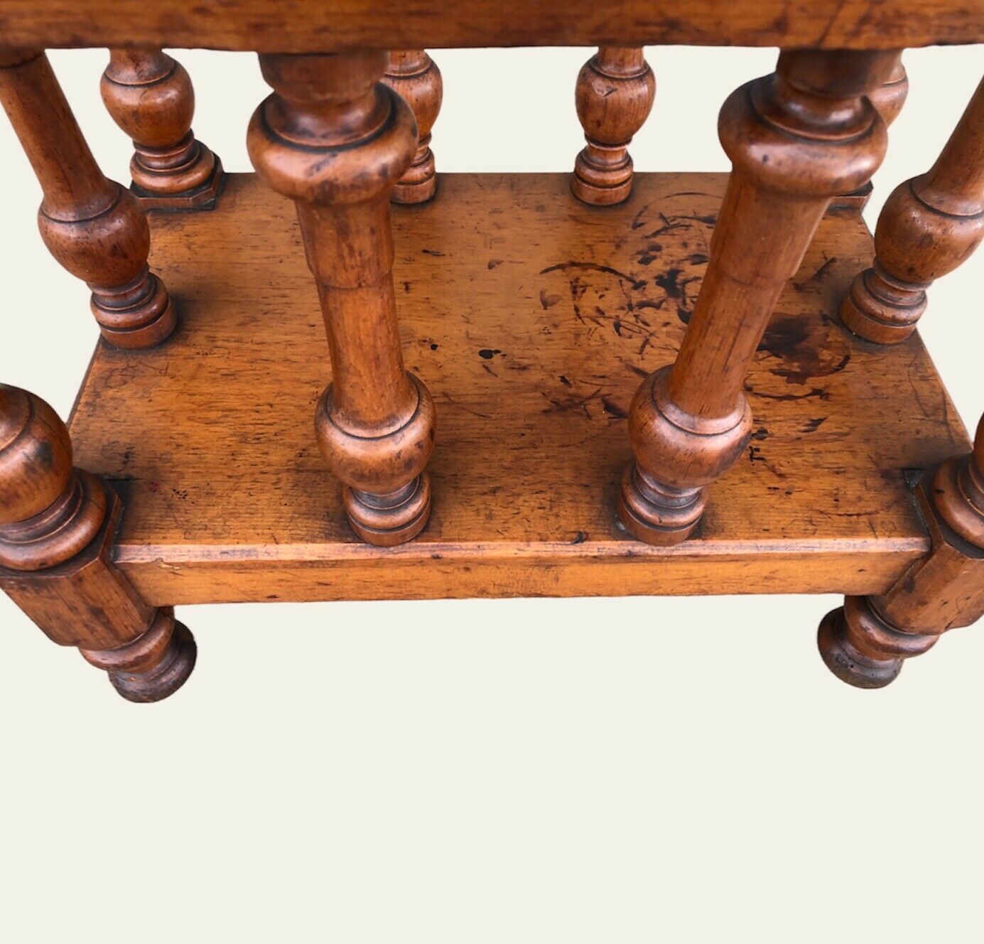 000962....Handsome Victorian Walnut Canterbury / Magazine Rack