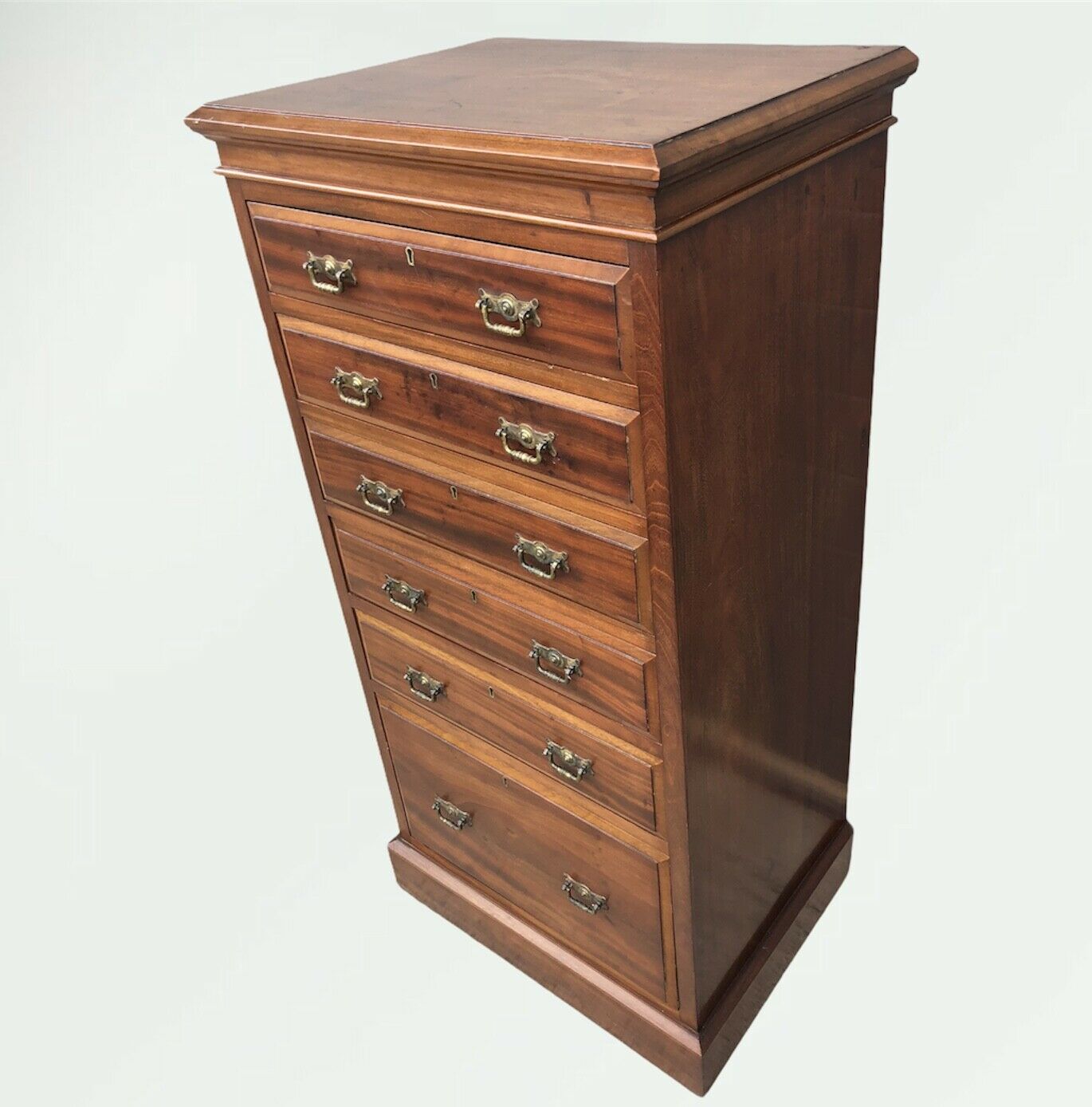 Handsome Antique Solid Walnut Tallboy Chest Of Drawers ( SOLD )