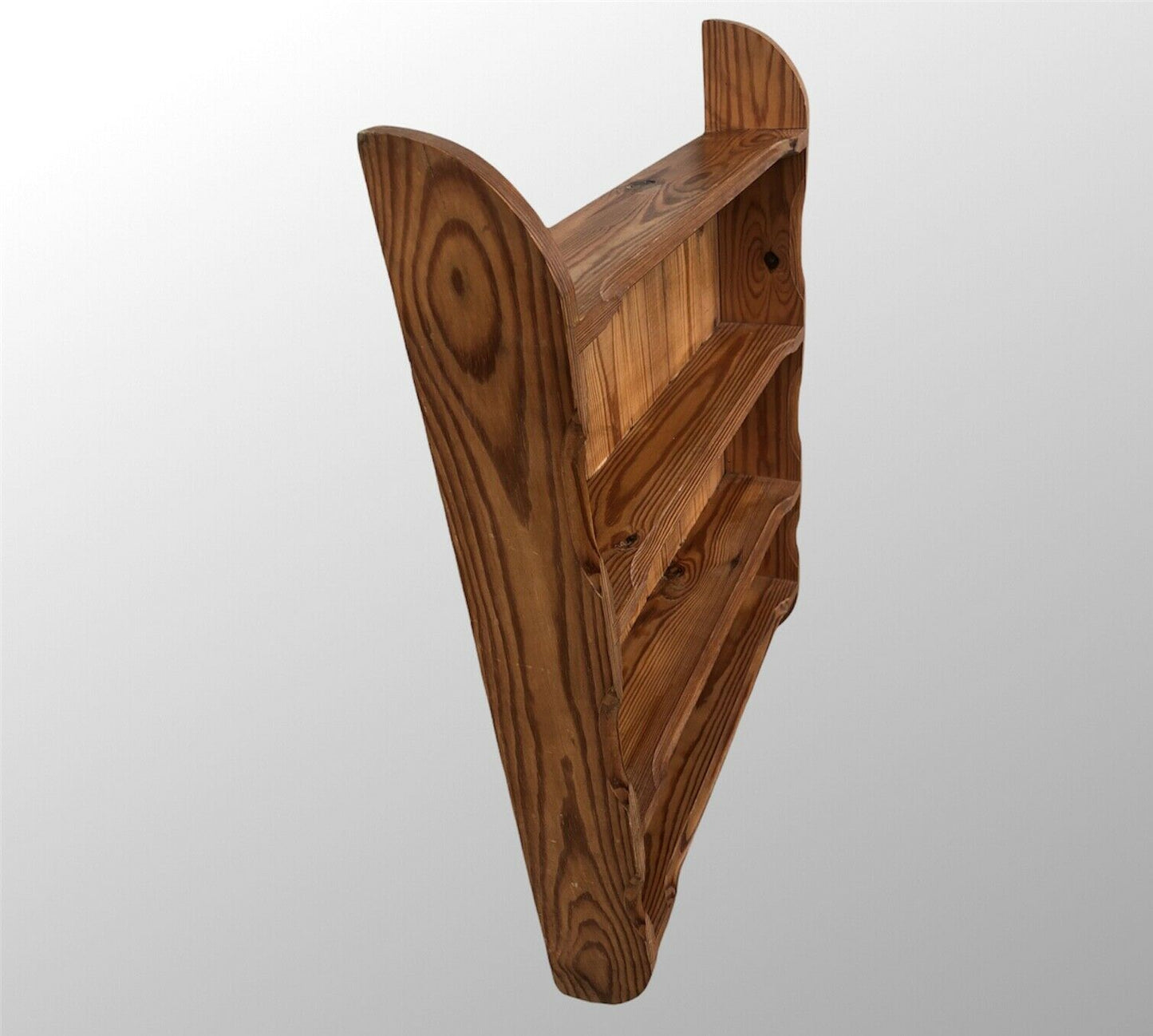 057.....A Set Of Vintage Pine Wall Shelves / Bookcase ( sold )
