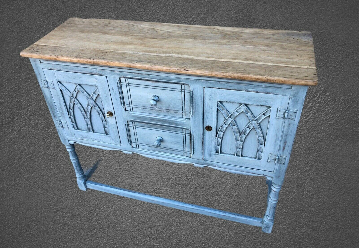 Gorgeous Vintage Carved Oak Sideboard / Gothic Style Sideboard ( SOLD )