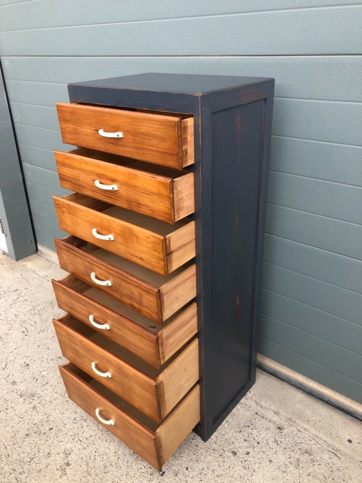 Handsome Tallboy Chest Of Seven Drawers / Vintage Tall Chest ( SOLD )