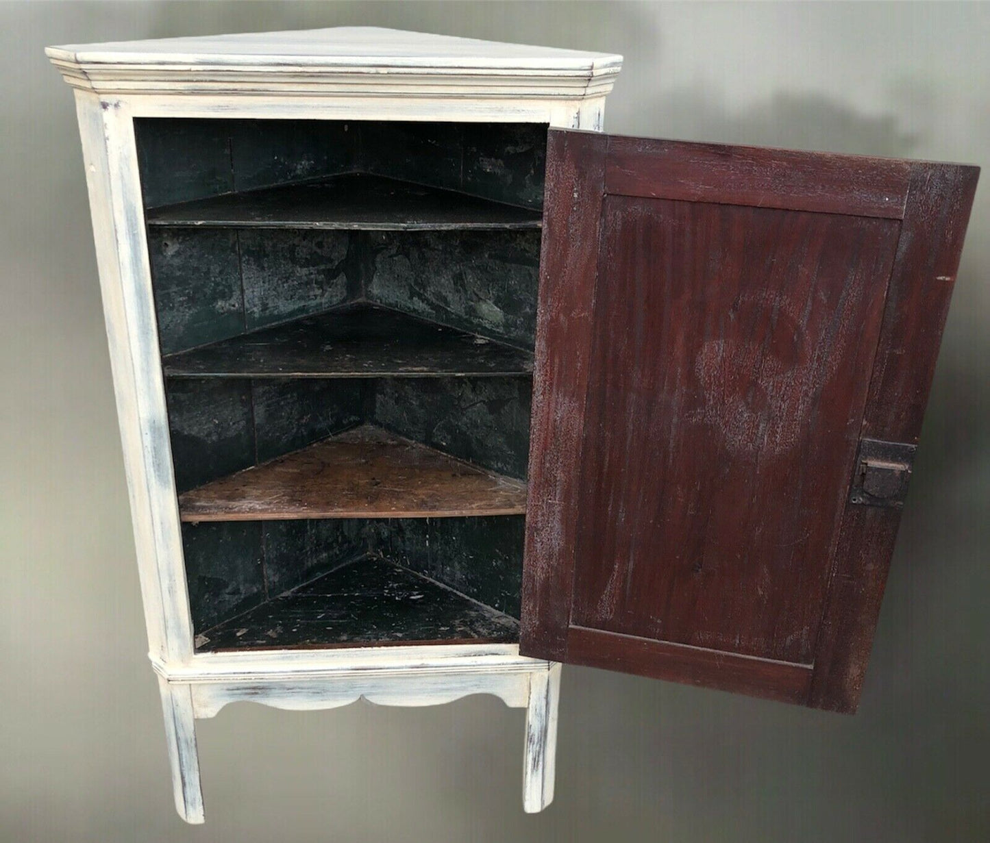 139.....Handsome Refinished Antique Corner Cupboard ( sold )