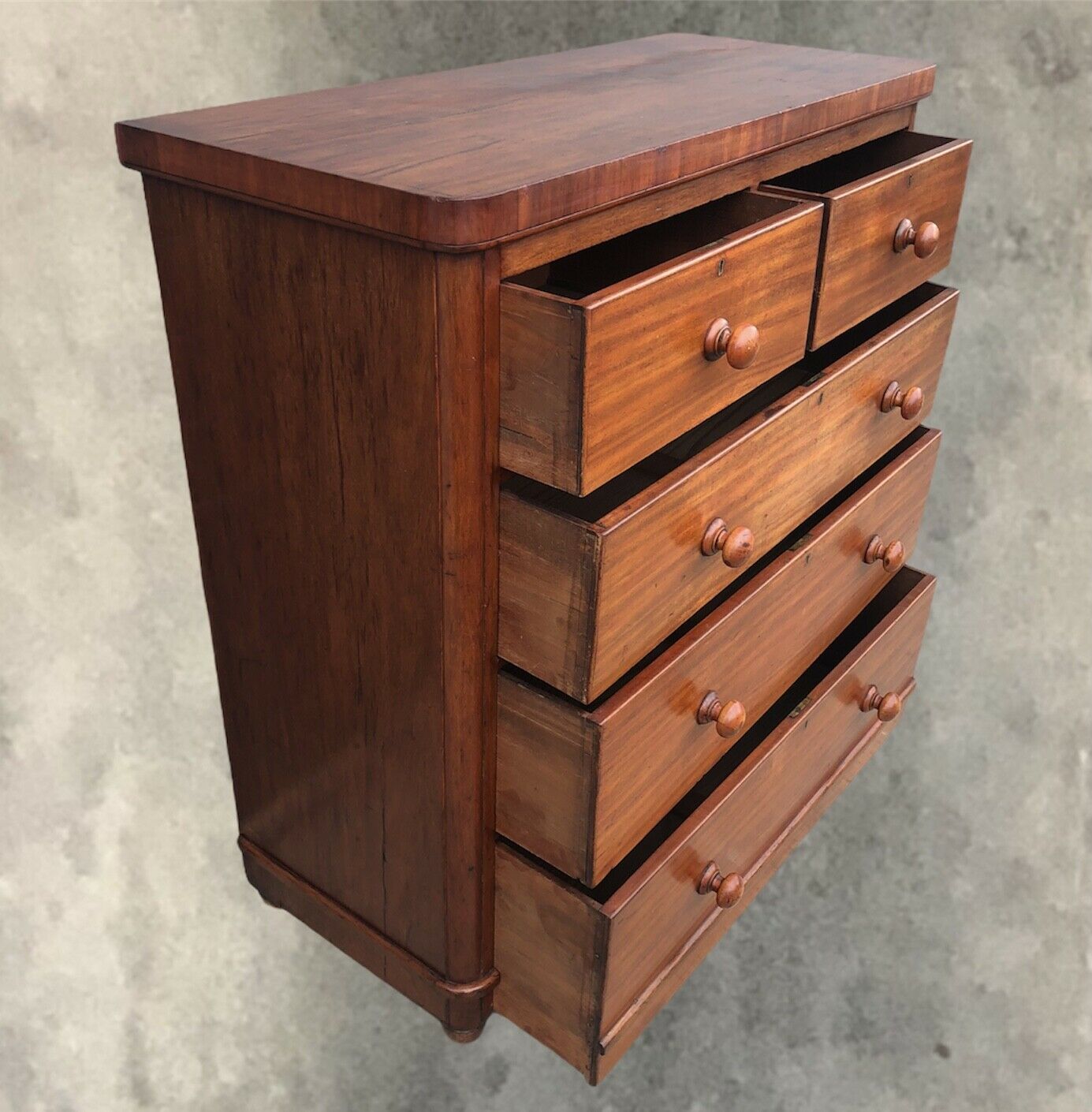 Handsome Antique Mahogany Chest Of Drawers / Large Chest Of Drawers ( SOLD )