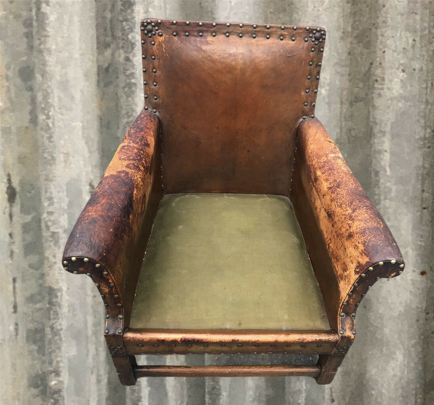 Gorgeous Vintage Leather Sofa And Two Armchairs ( SOLD )