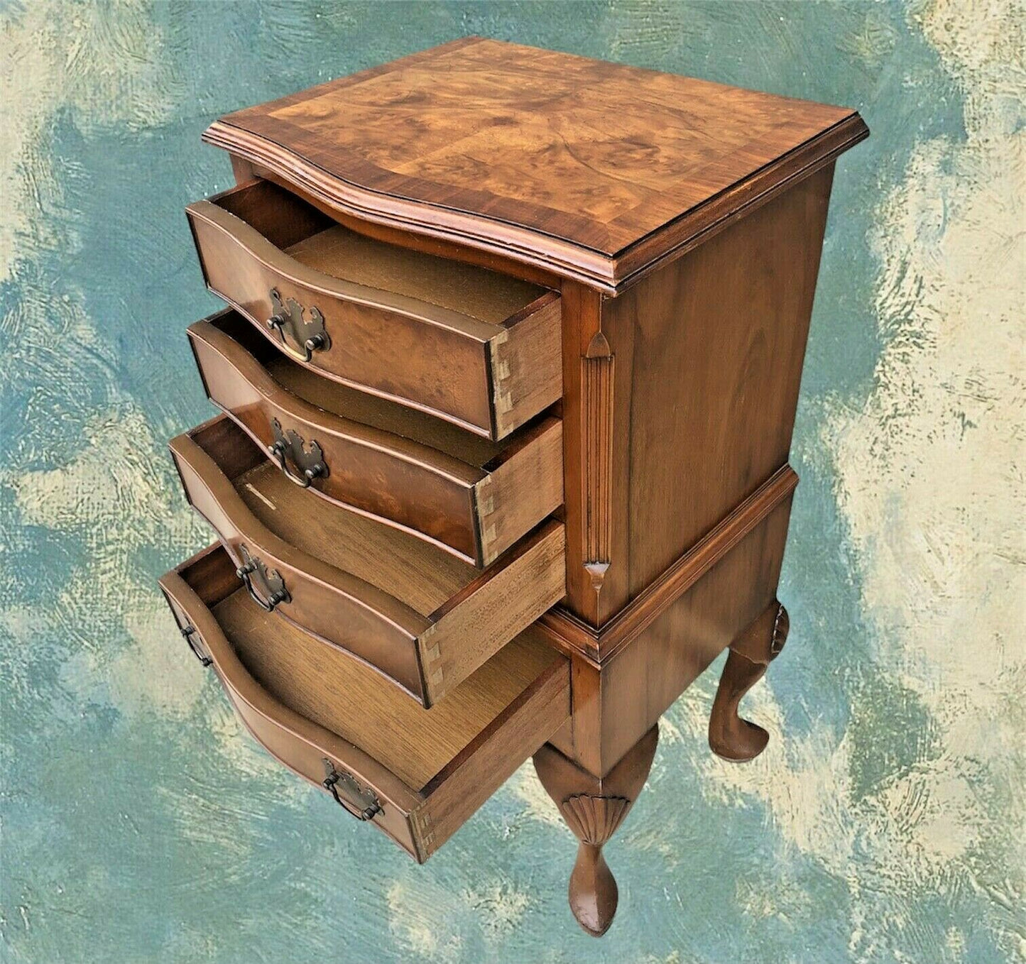 Handsome Vintage Walnut Bedside Chest / Lamp Table ( SOLD )