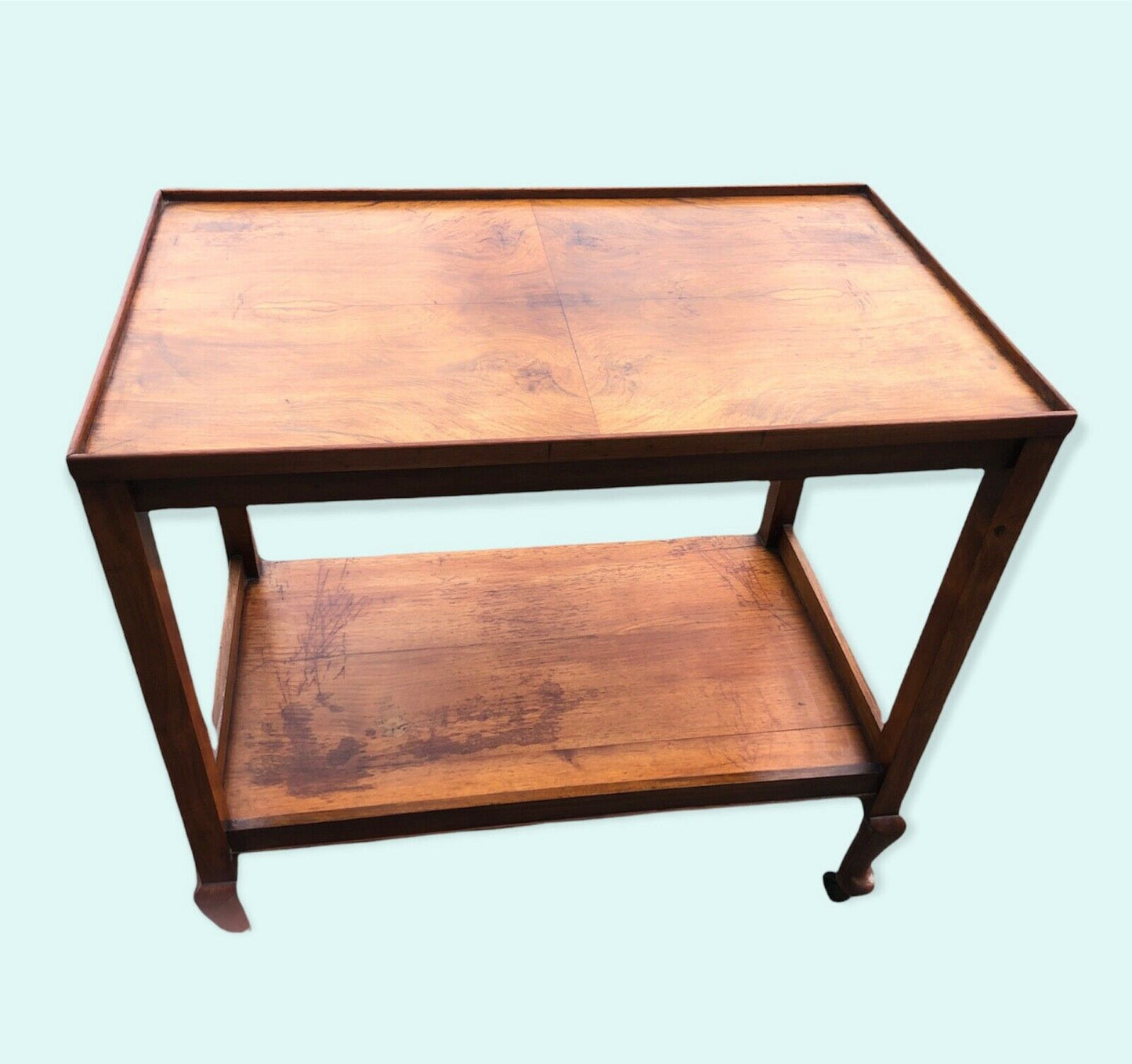 000980.....Vintage Walnut Serving / Drinks Trolley ( sold )