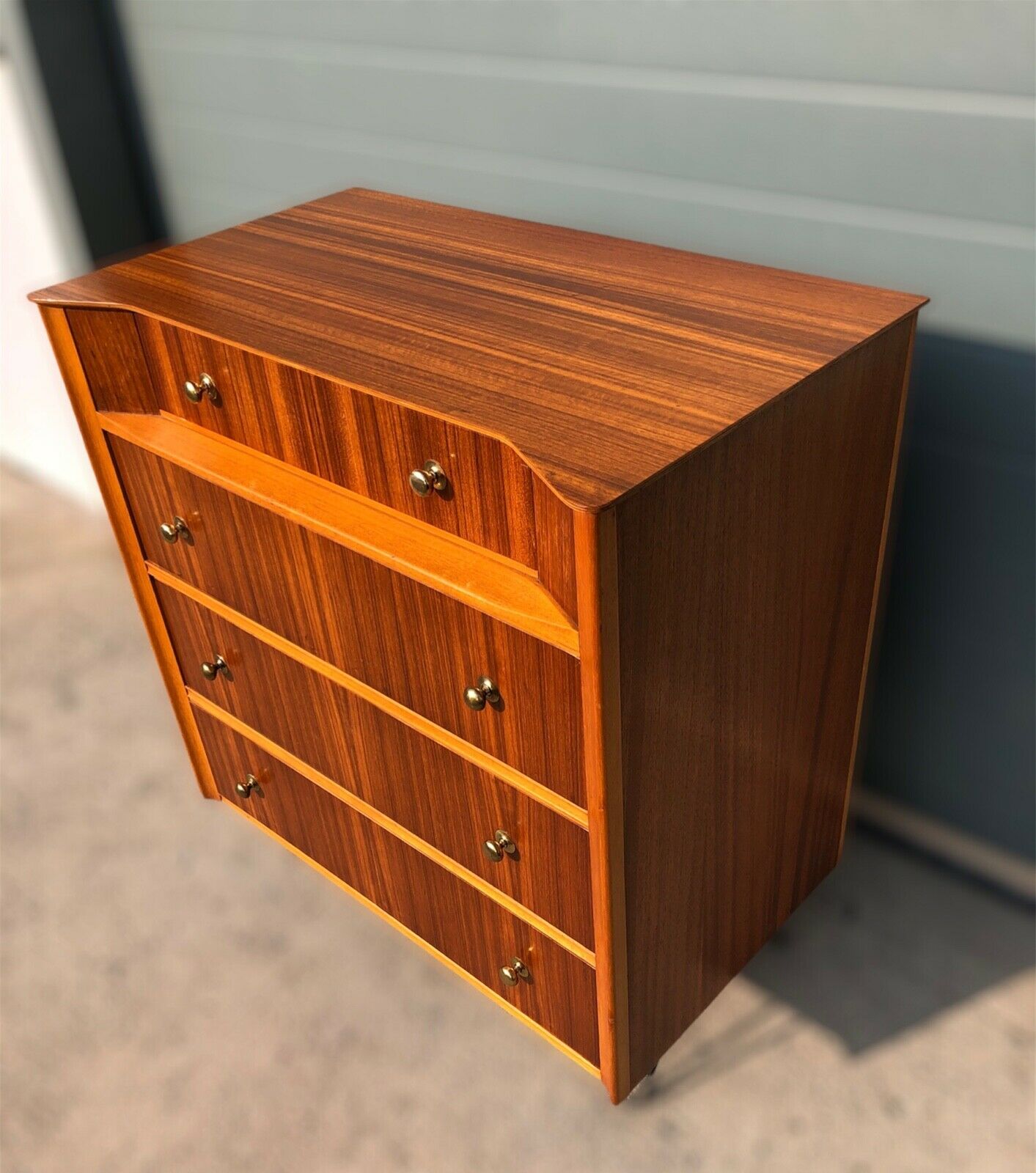 000977.....Stunning 1950'S Retro Tola Wood Chest Of Drawers By Austinsuite ( Sold )
