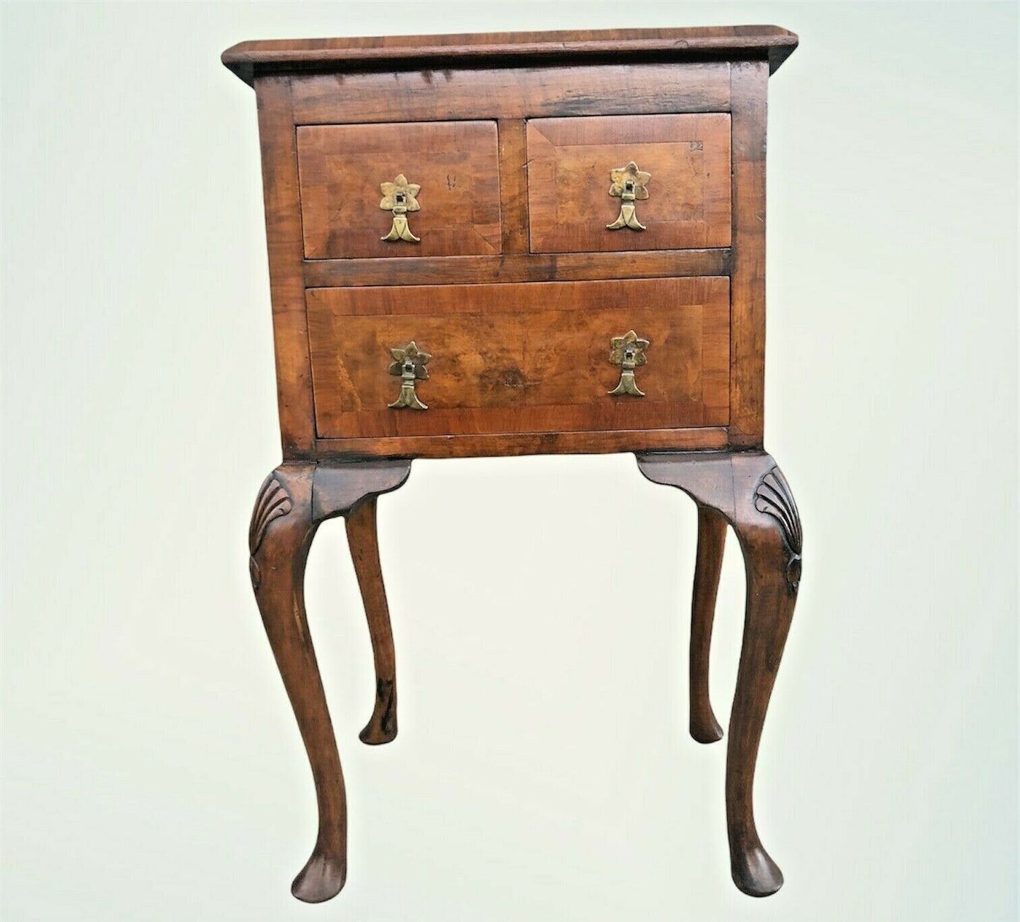 Vintage Figured Walnut Bedside Lamp Table ( SOLD )