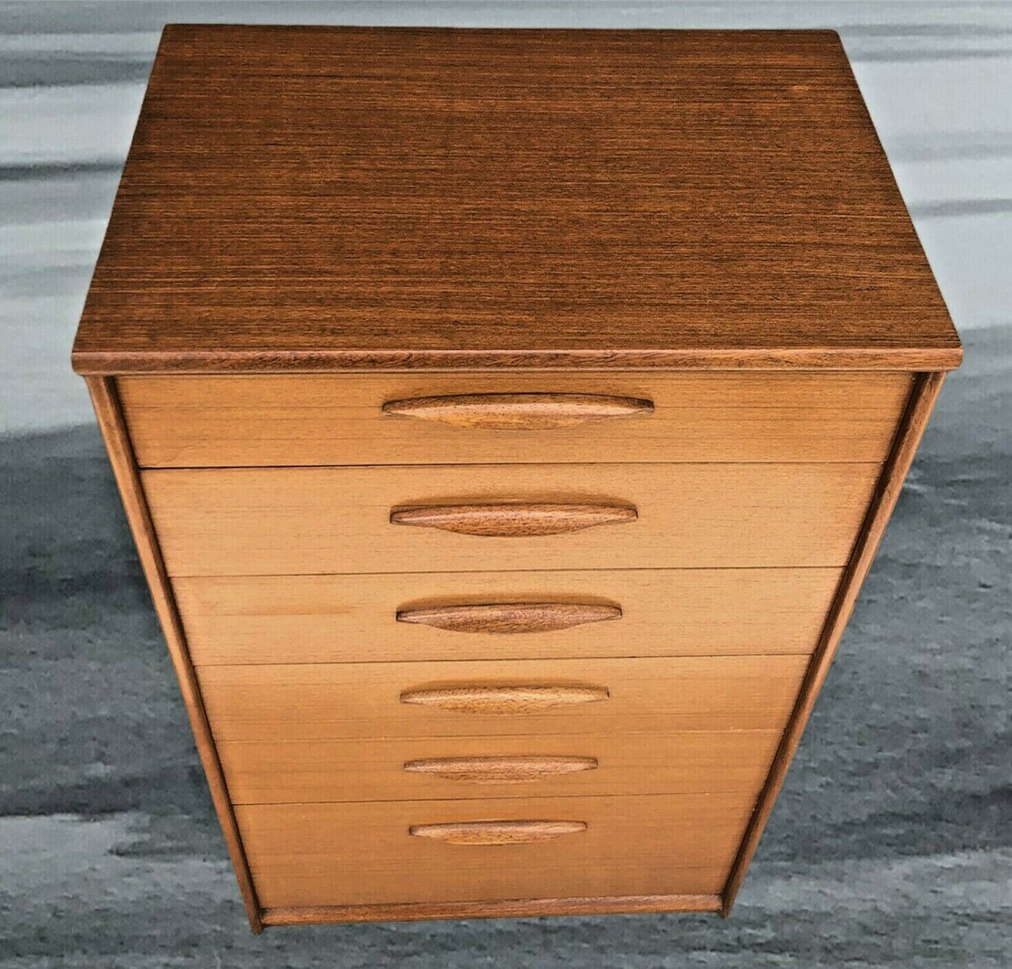 Retro Teak Tallboy Chest Of Drawers By Austinsuite ( SOLD )