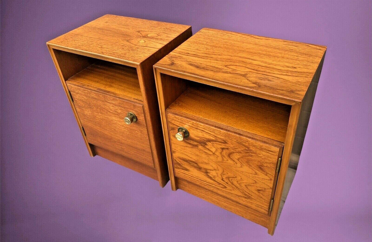 A Pair Of Retro Teak Bedside Cabinets By Meredew ( SOLD )