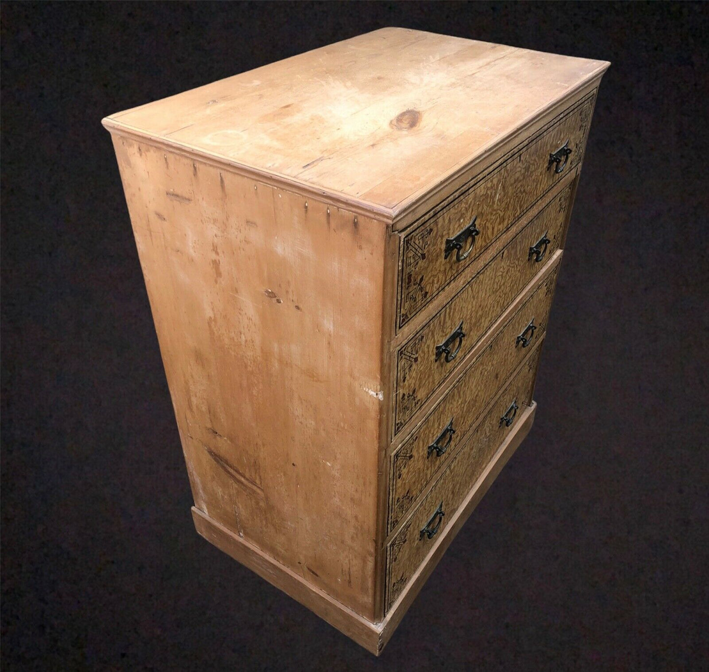 Handsome Edwardian Aesthetic Pine Chest Of Drawer ( SOLD )