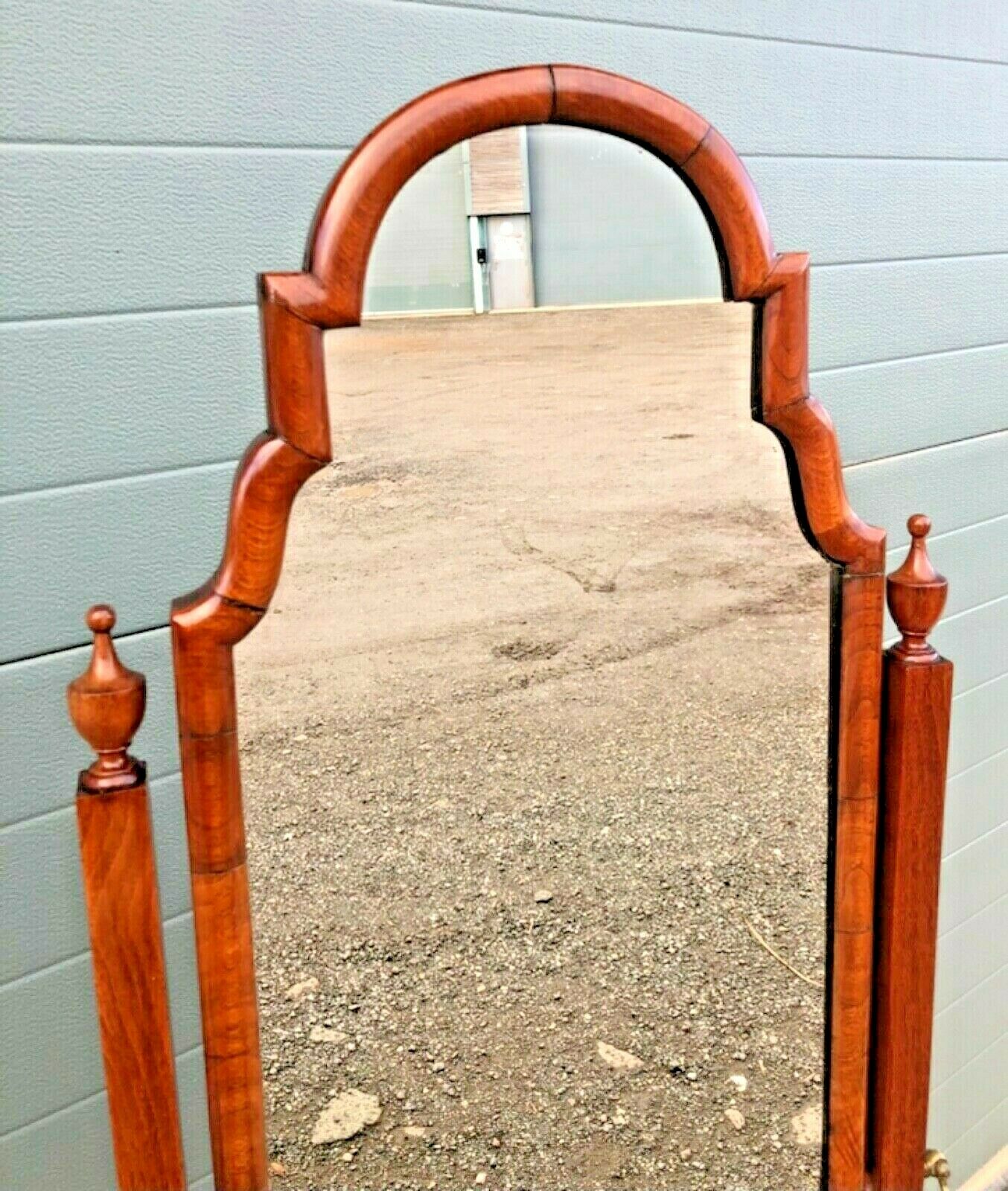 Handsome Vintage Walnut Cheval Mirror ( SOLD )