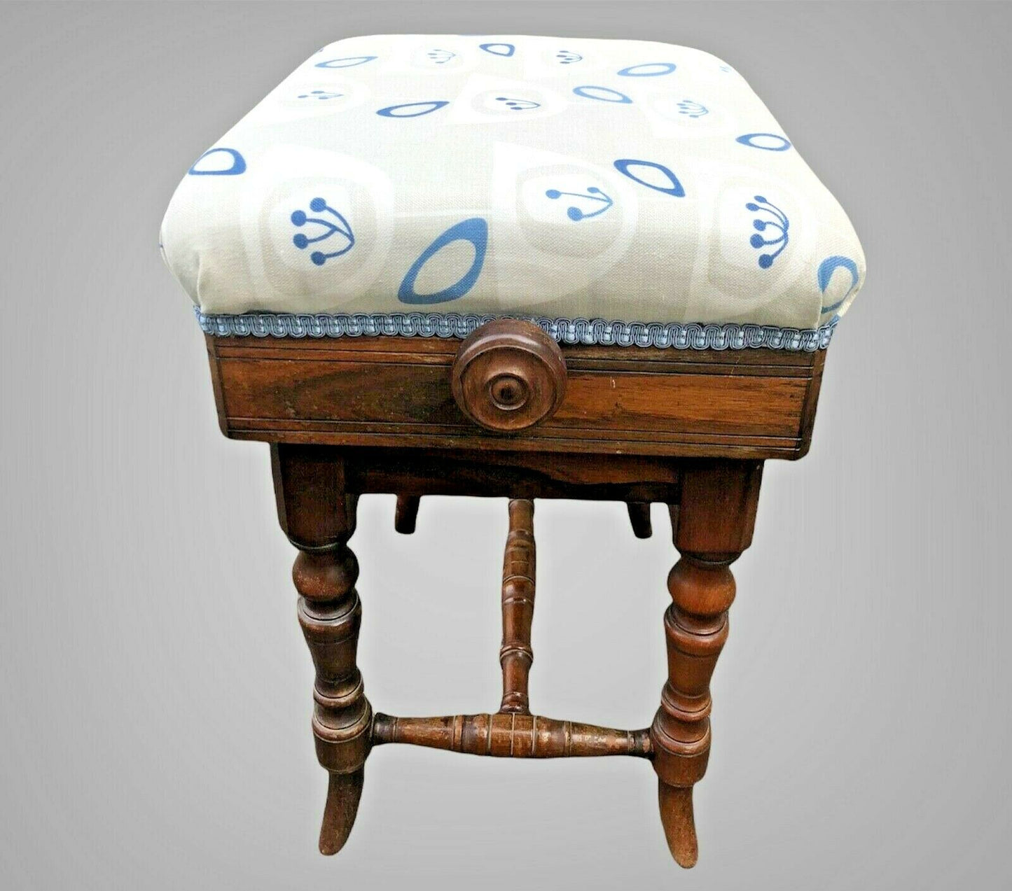 Antique Rosewood Adjustable Piano Stool ( SOLD )