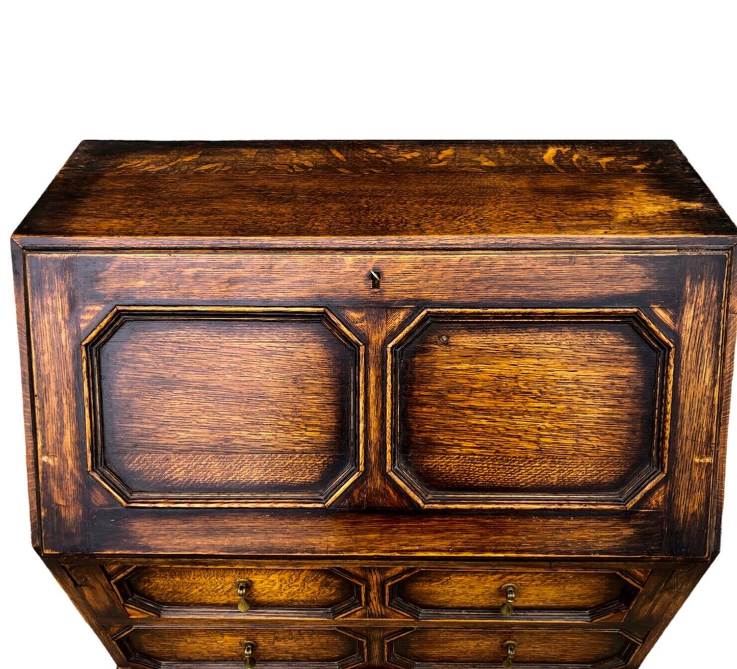 000935....Handsome Vintage Oak Bureau / Desk ( sold )