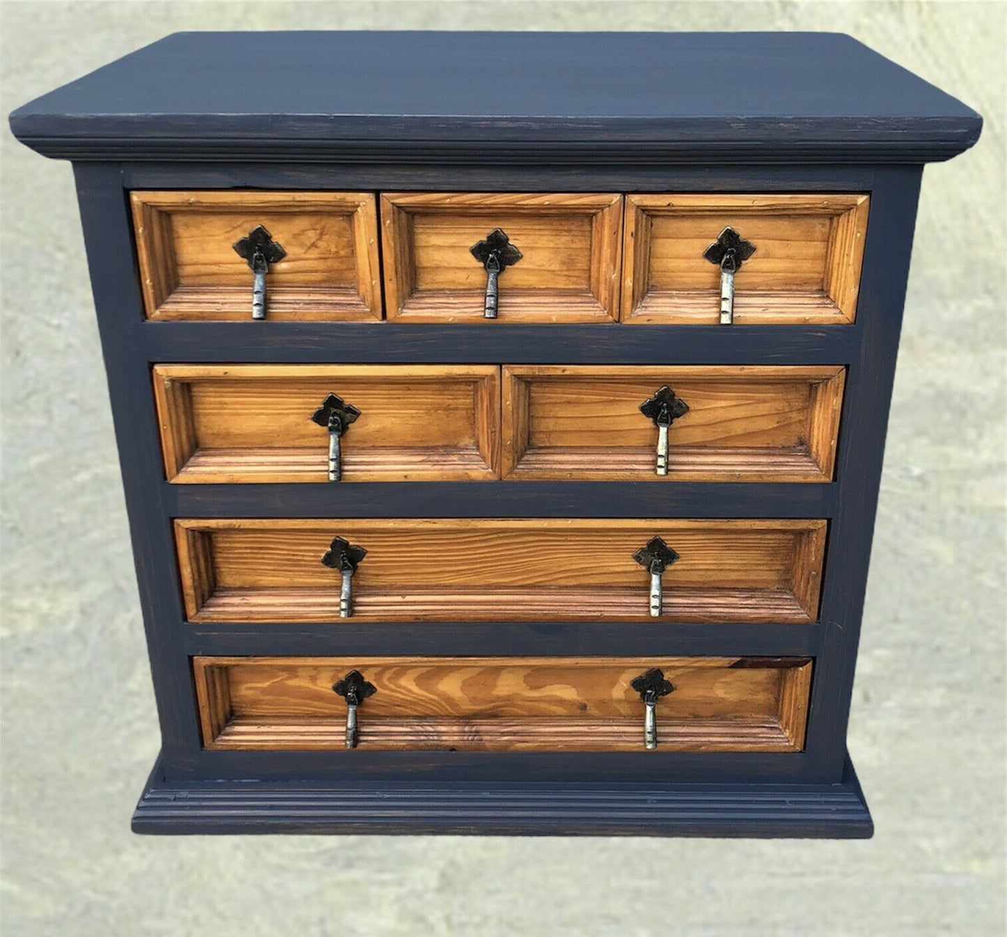 Handsome Pair Of Pine Bedside Chests / Rustic Small Chests ( SOLD )