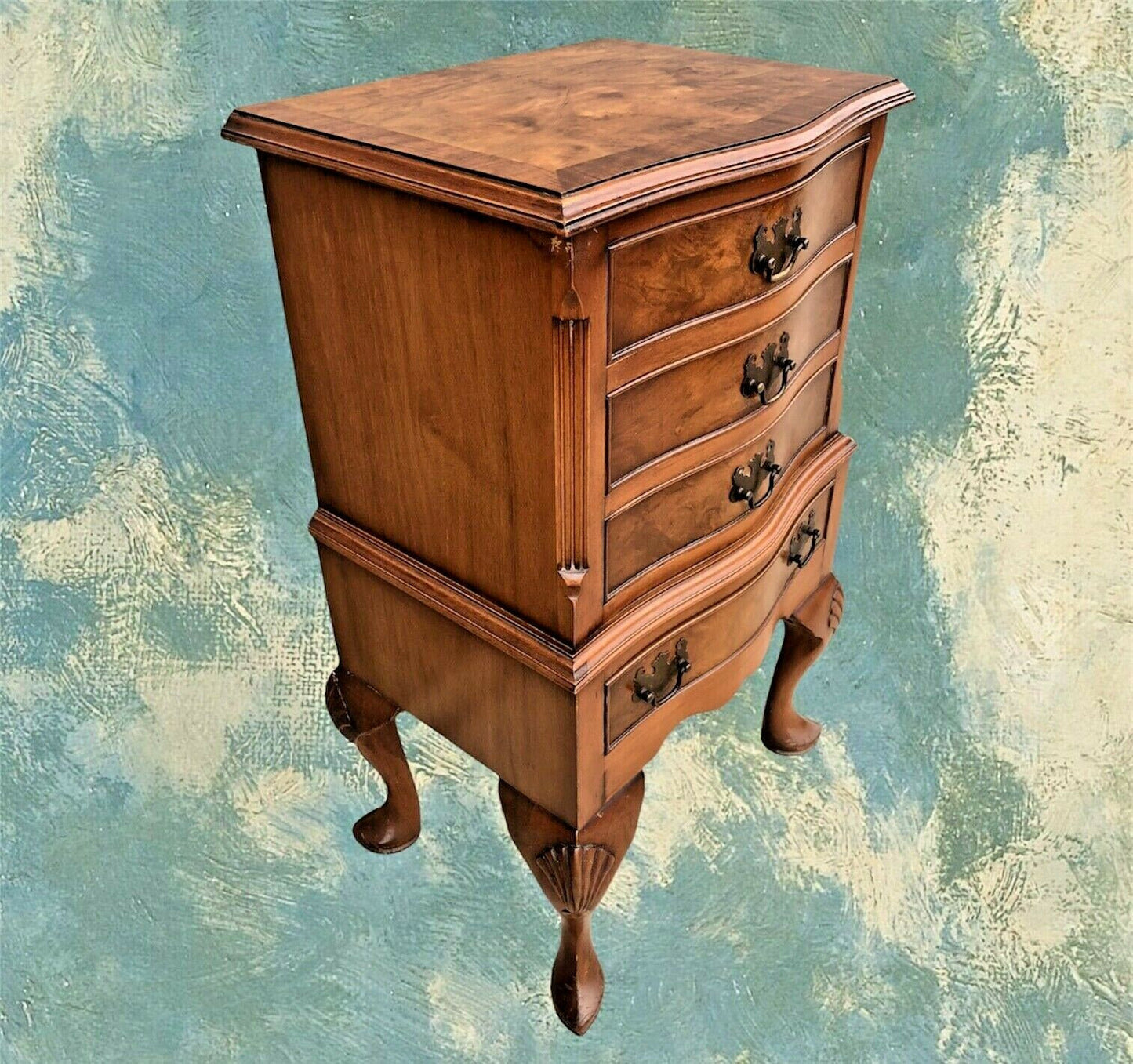 Handsome Vintage Walnut Bedside Chest / Lamp Table ( SOLD )