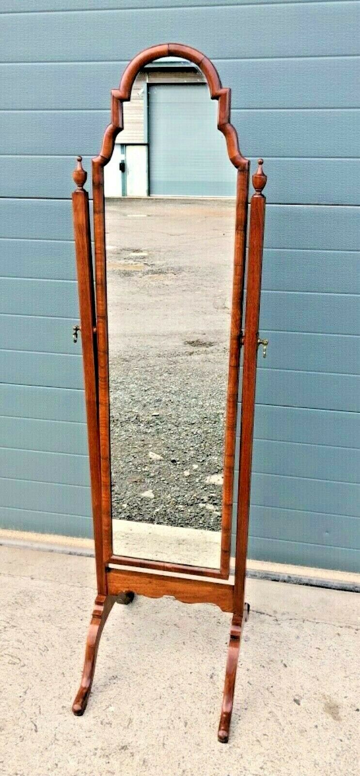 Handsome Vintage Walnut Cheval Mirror ( SOLD )
