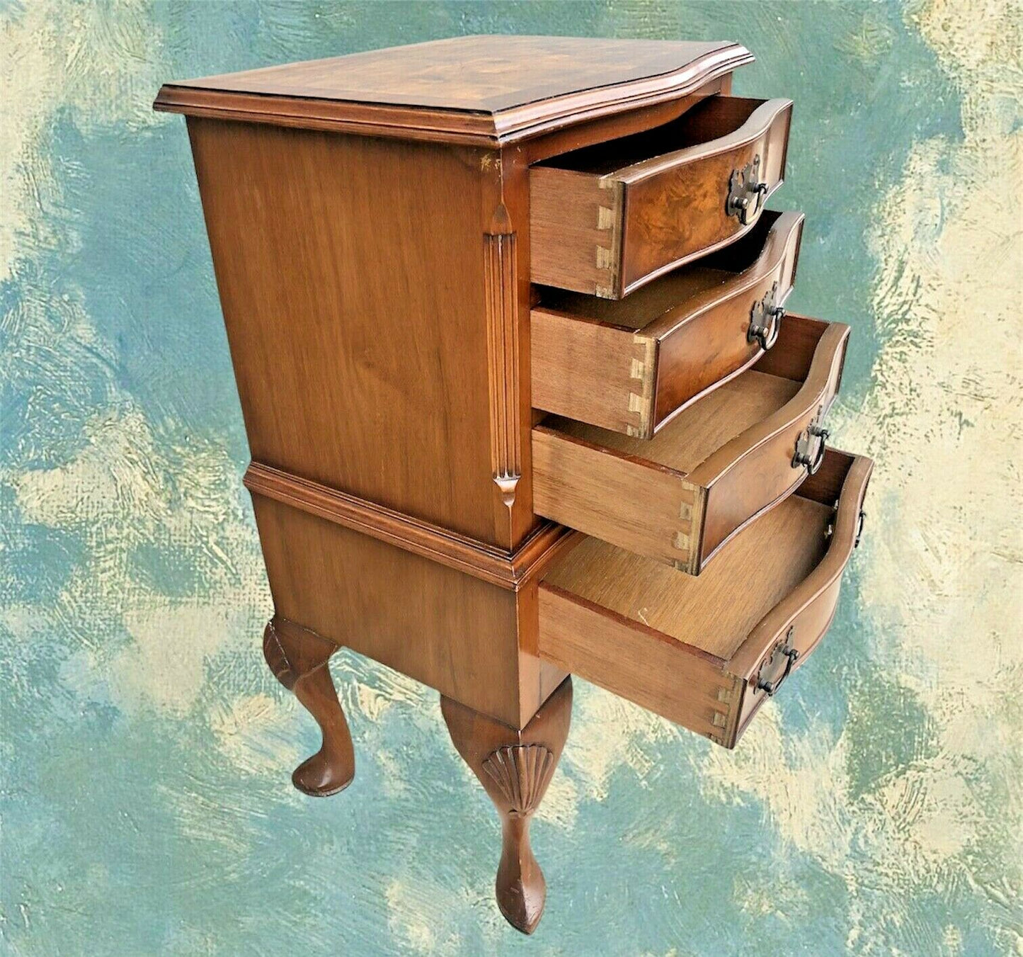 Handsome Vintage Walnut Bedside Chest / Lamp Table ( SOLD )