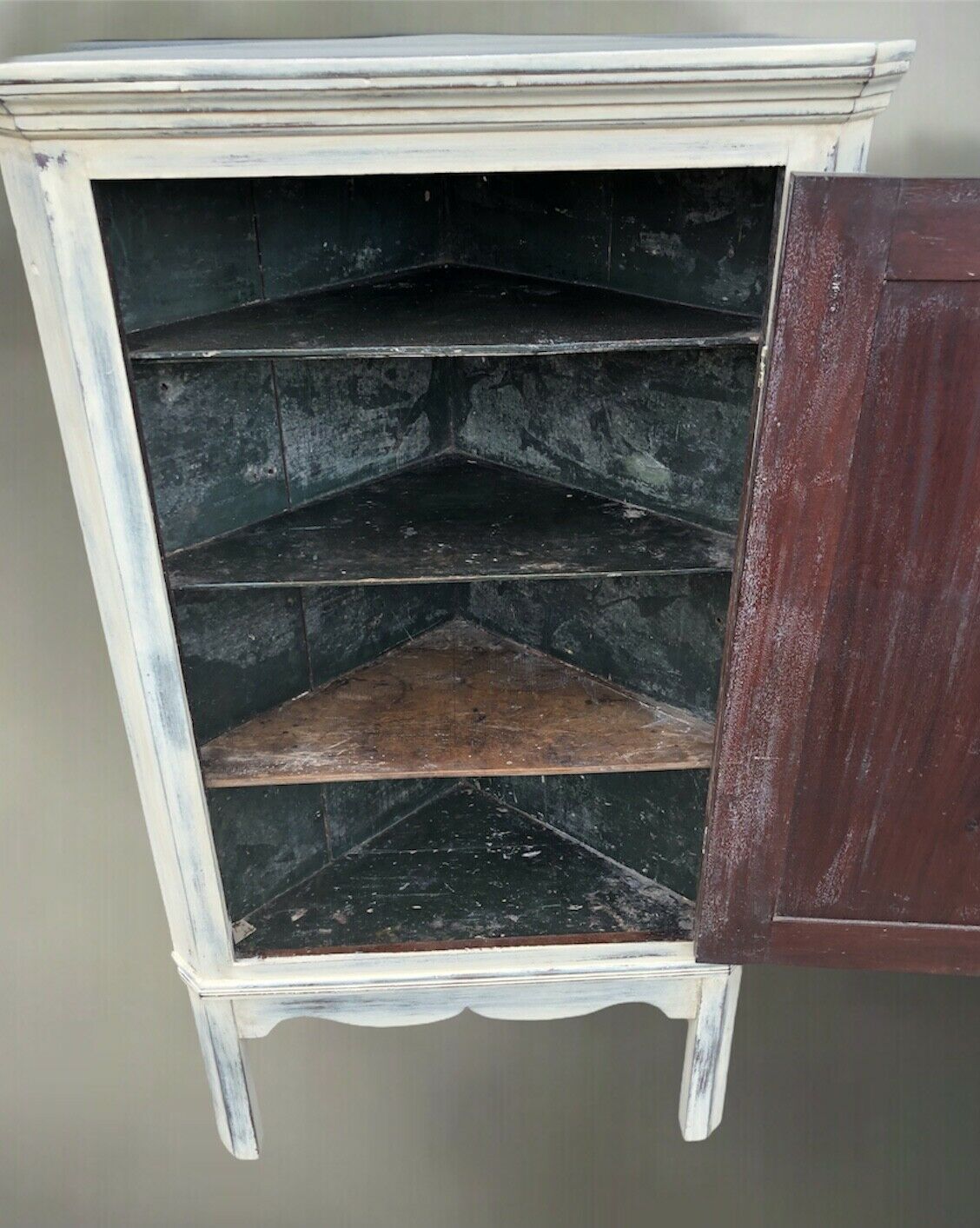 139.....Handsome Refinished Antique Corner Cupboard ( sold )
