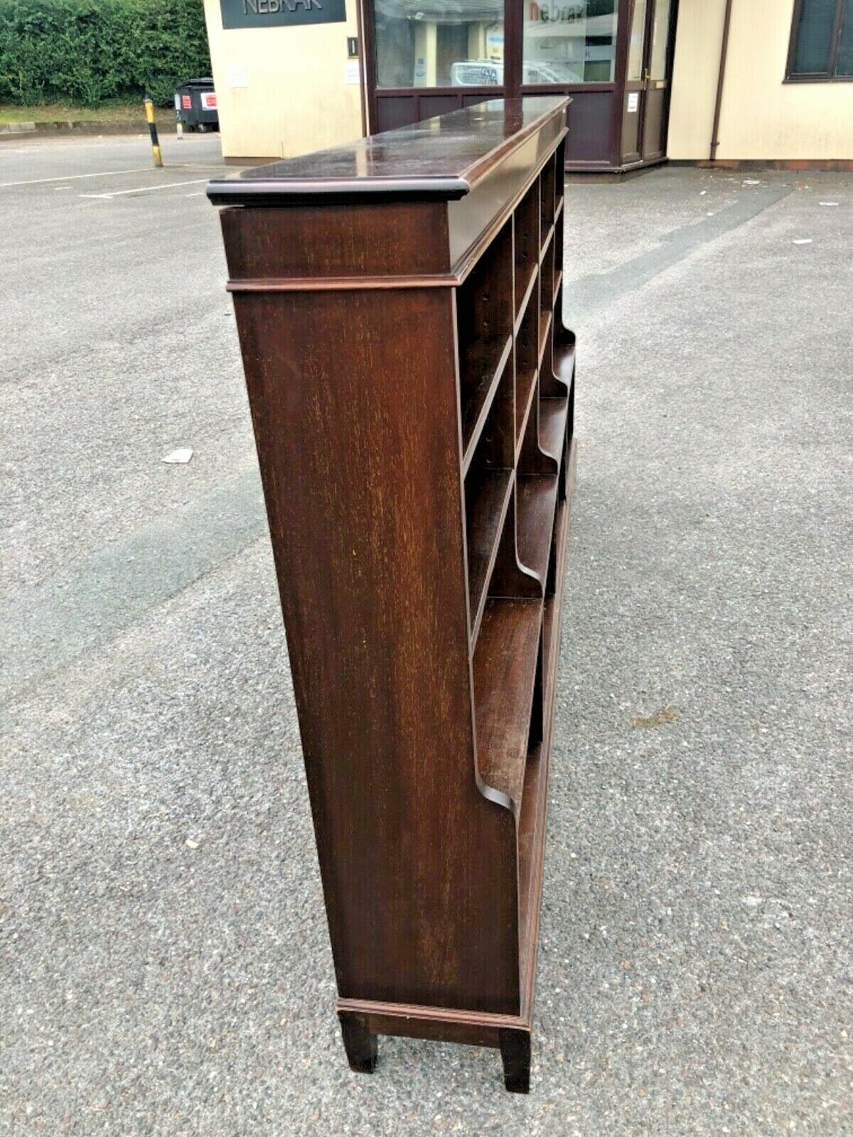 Stunning Vintage Solid Mahogany Long Bookcase ( SOLD )