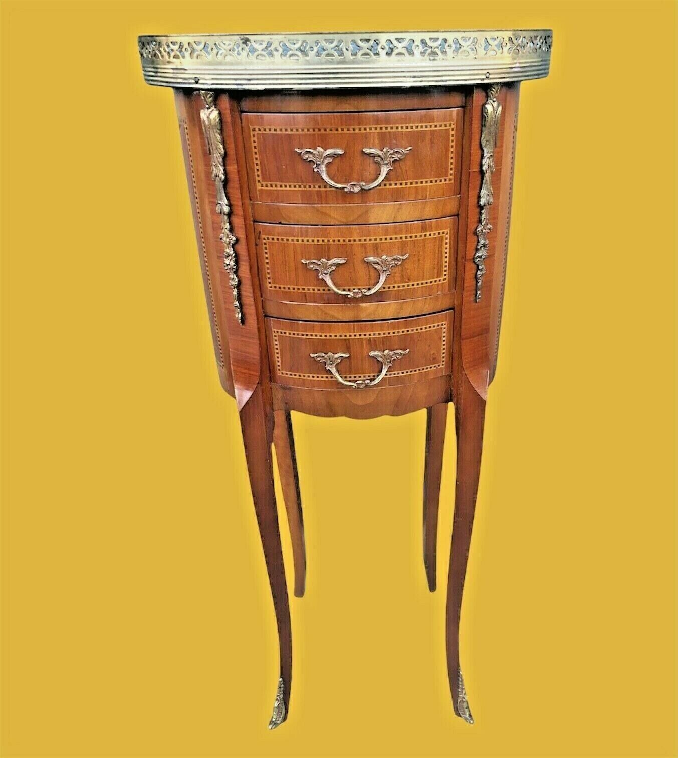 Stunning Pair Of Small Vintage French Lamp Tables / Bedside Tables ( SOLD )