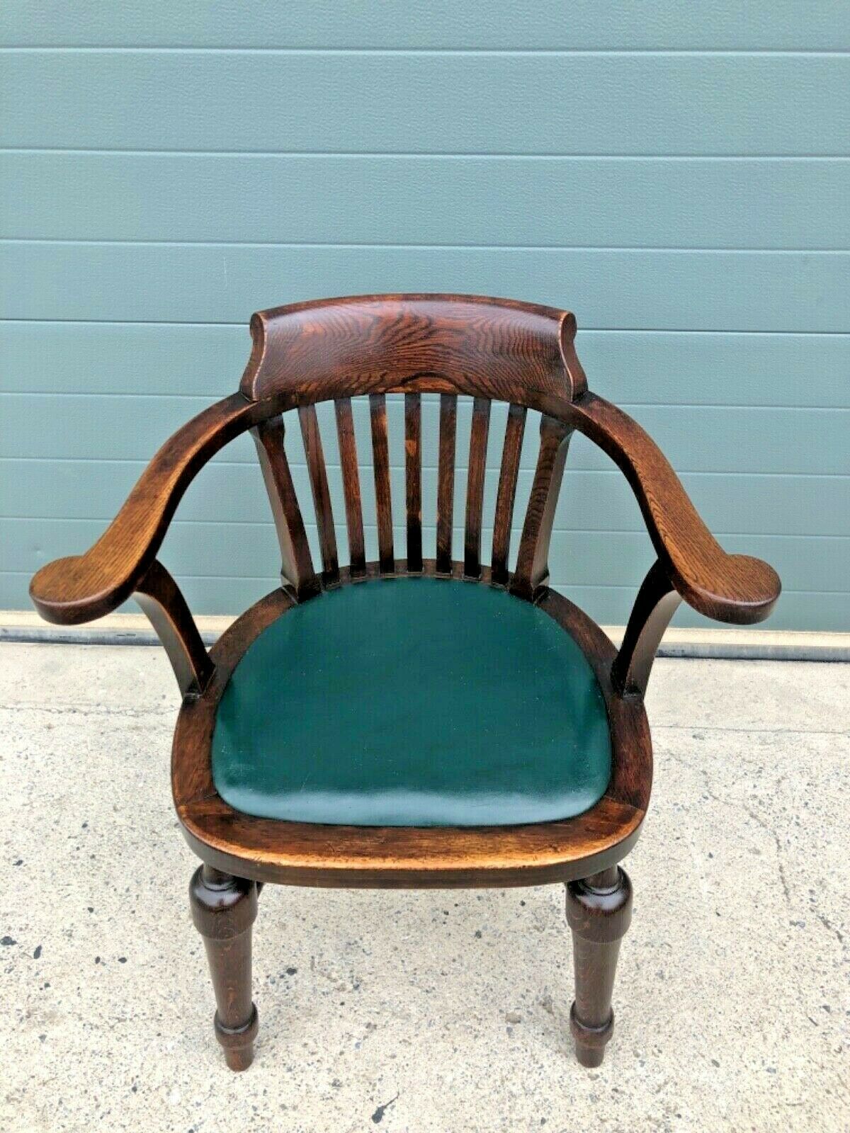 089.....Two Similar Handsome Vintage Desk Chairs