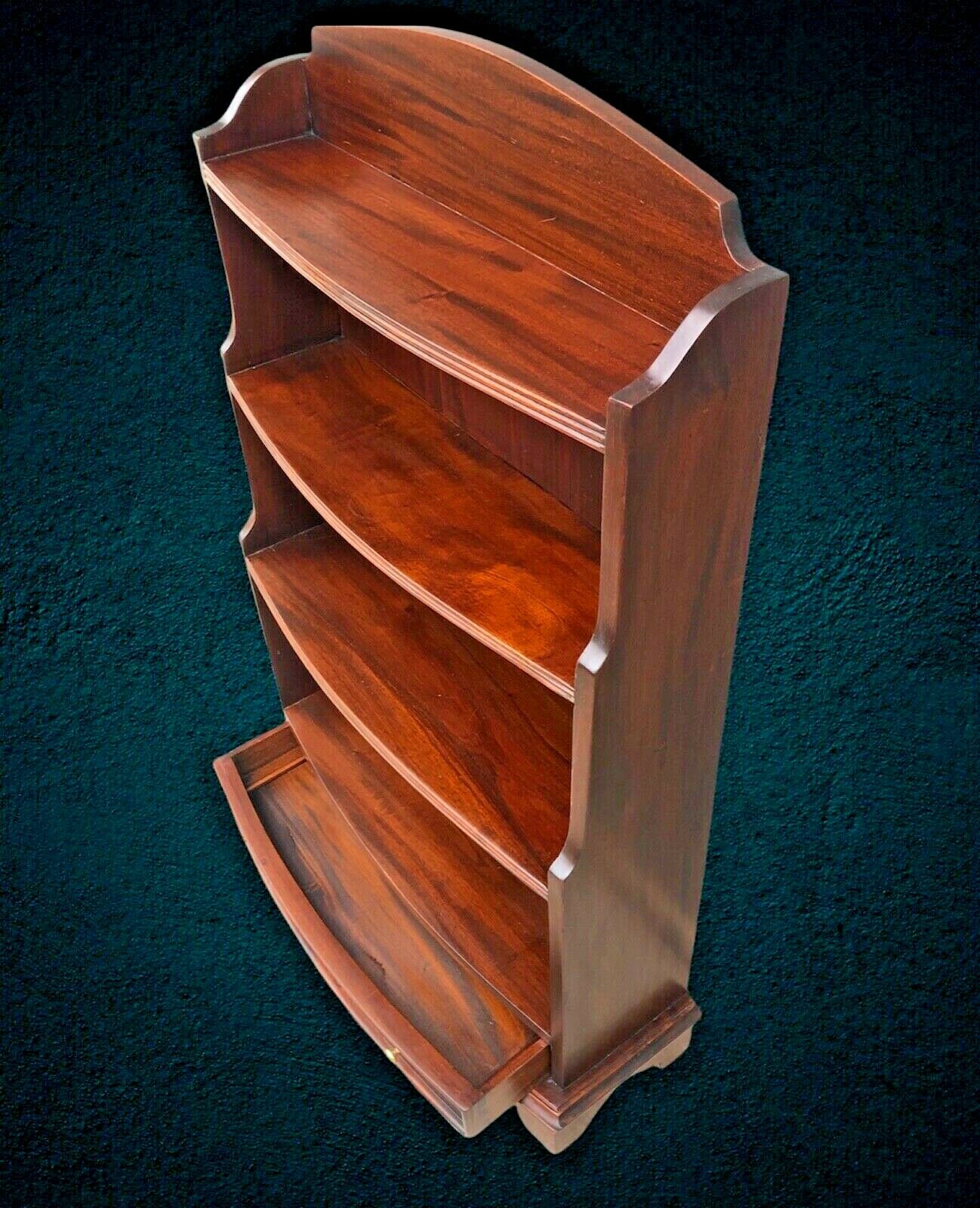 030.....Vintage Mahogany "Regency Style" Bookcase With Drawer