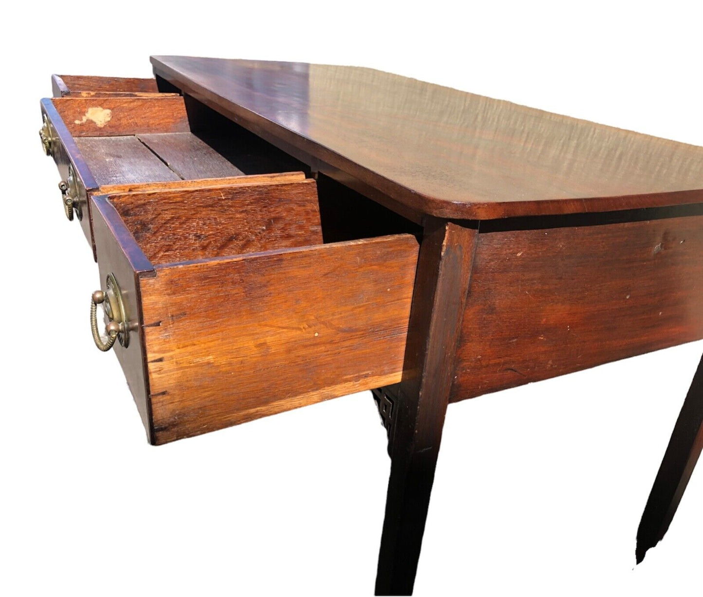 000920....Handsome Antique Mahogany Writing Or Hall Table ( sold )