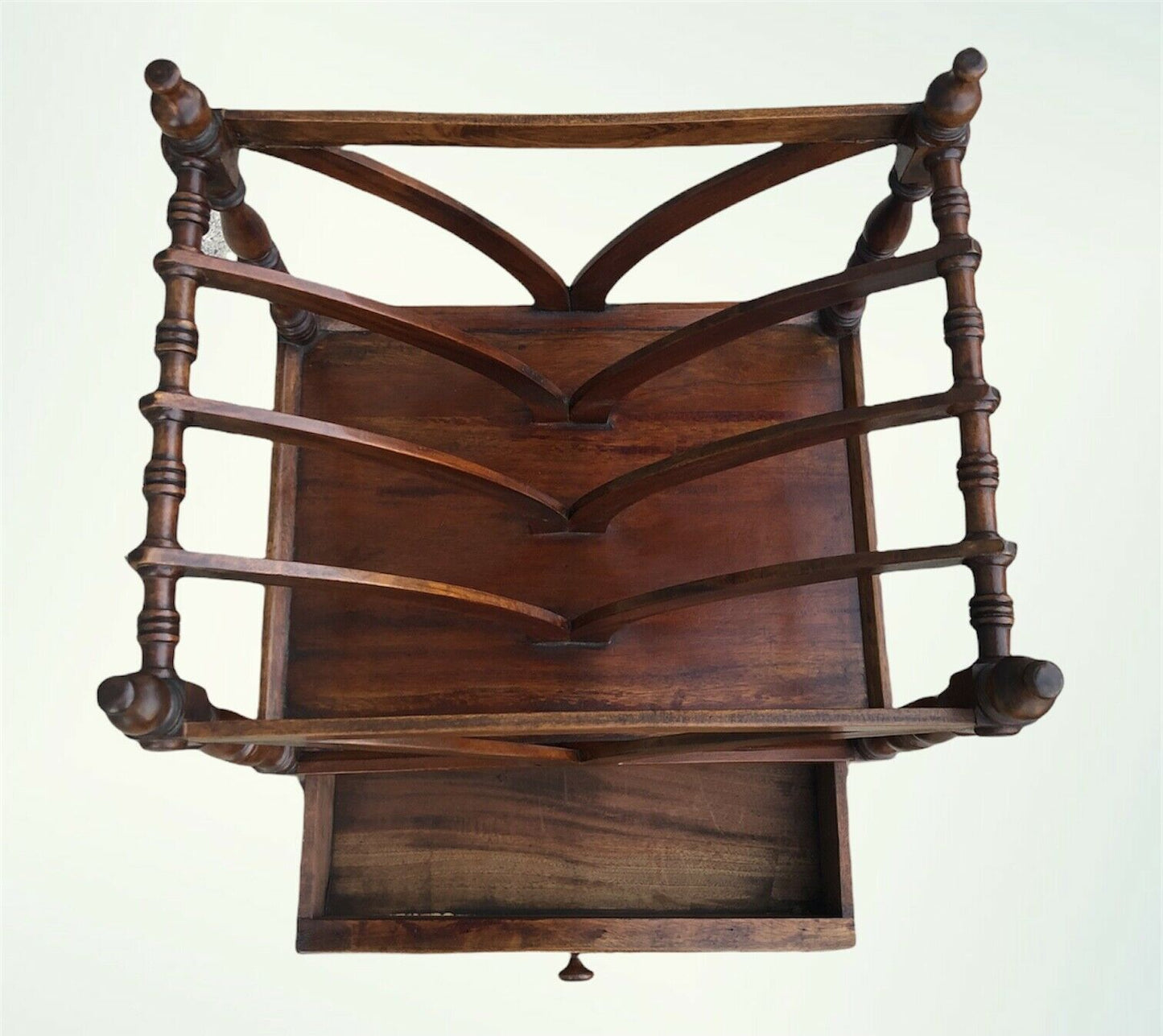 Vintage Reproduction Mahogany Magazine Rack / Canterbury ( SOLD )