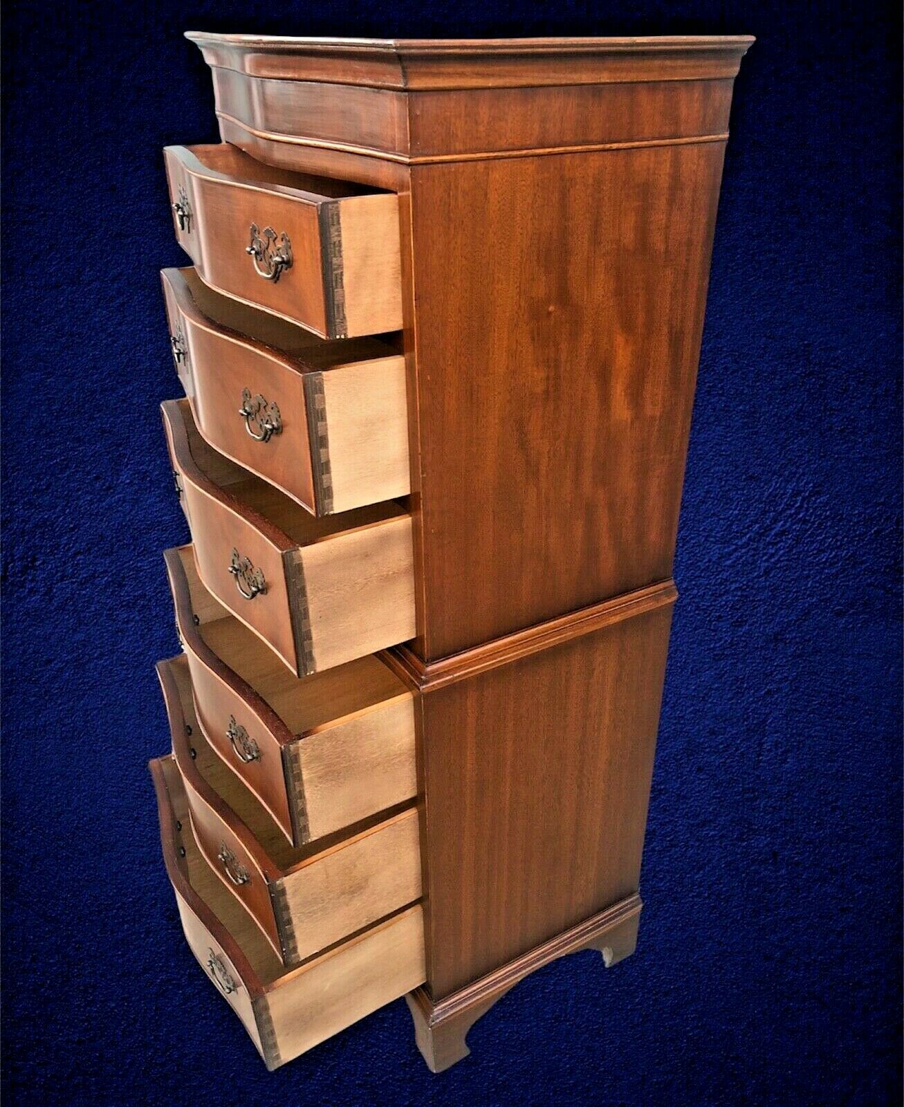 004.....Handsome Vintage Mahogany Tallboy Chest Of Drawers ( SOLD )